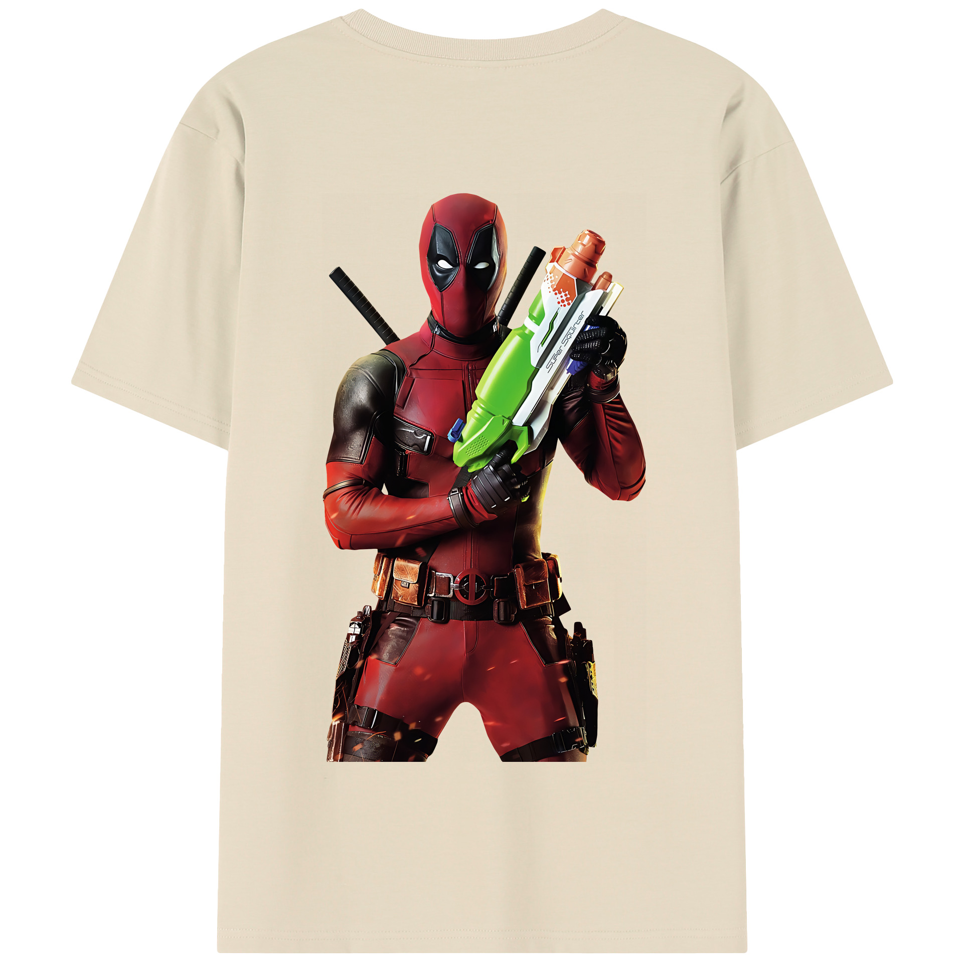 （画像用） Deadpool デッドプール 綿100％半袖Tシャツ（背面プリント）