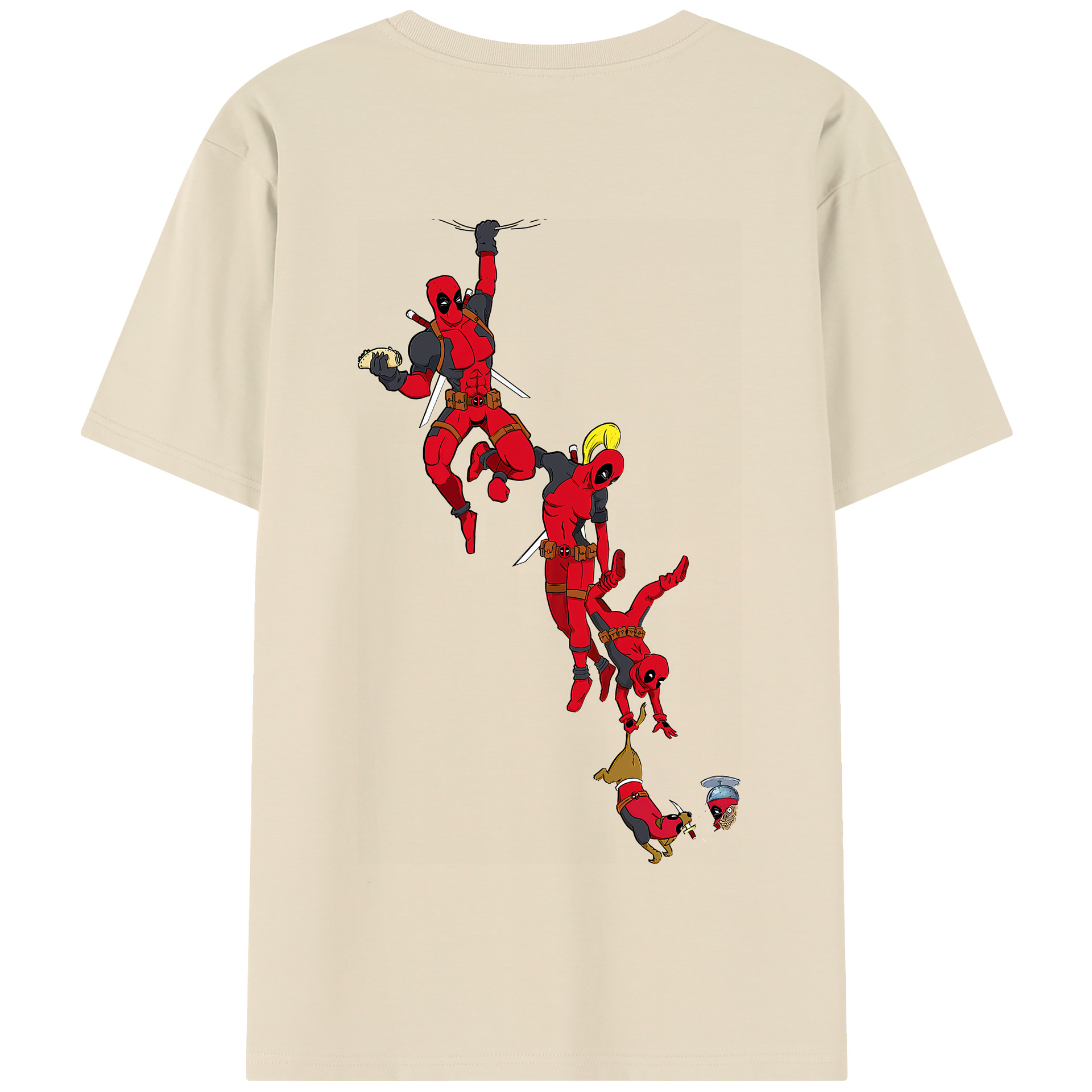 （画像用） Deadpool デッドプール 綿100％半袖Tシャツ（背面プリント）