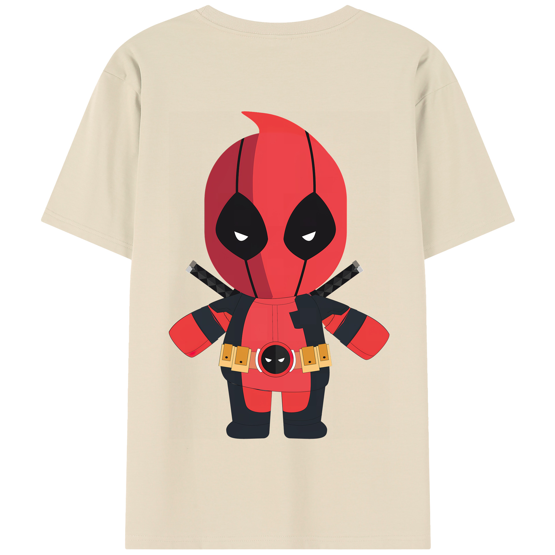 （画像用） Deadpool デッドプール 綿100％半袖Tシャツ（背面プリント）