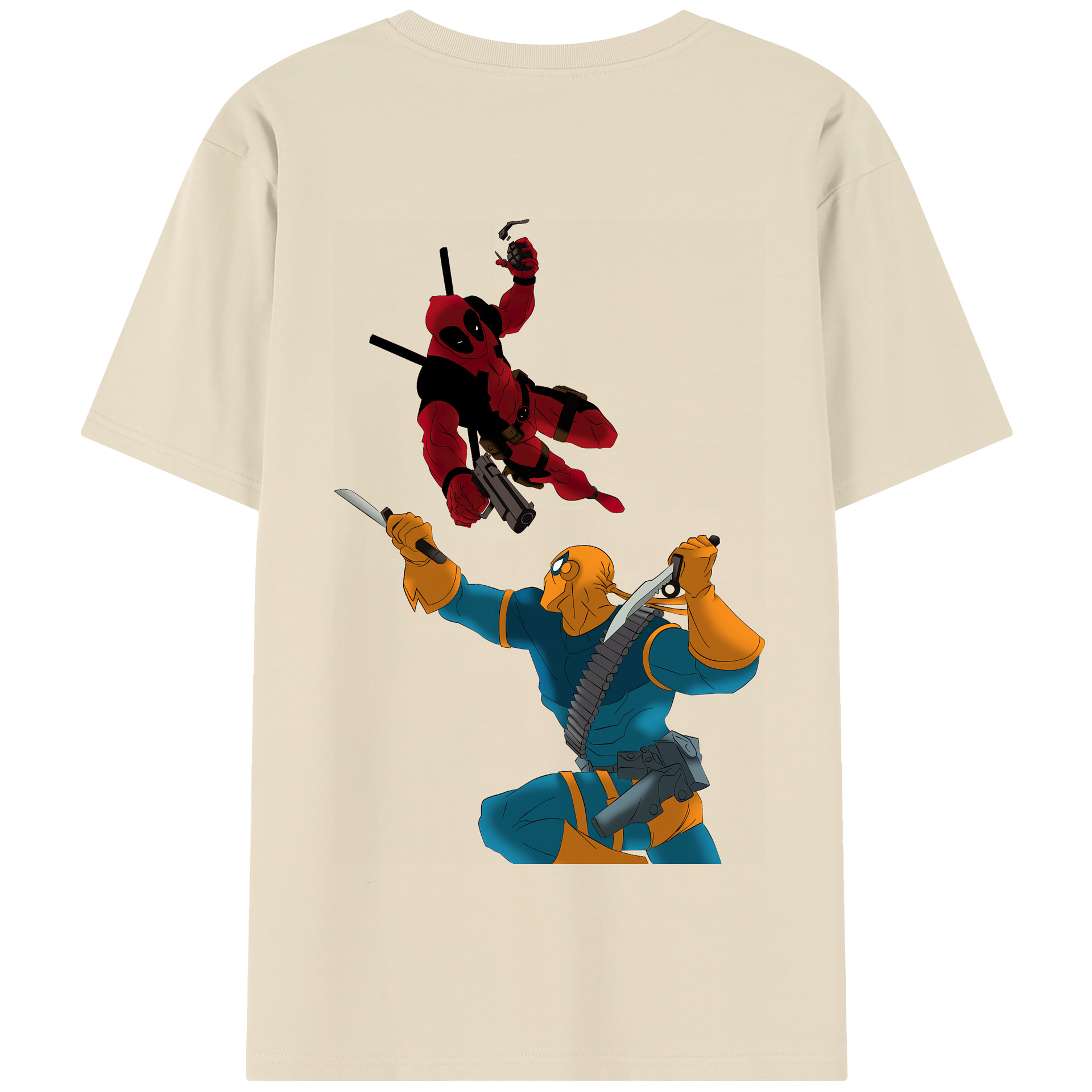 （画像用） Deadpool デッドプール 綿100％半袖Tシャツ（背面プリント）