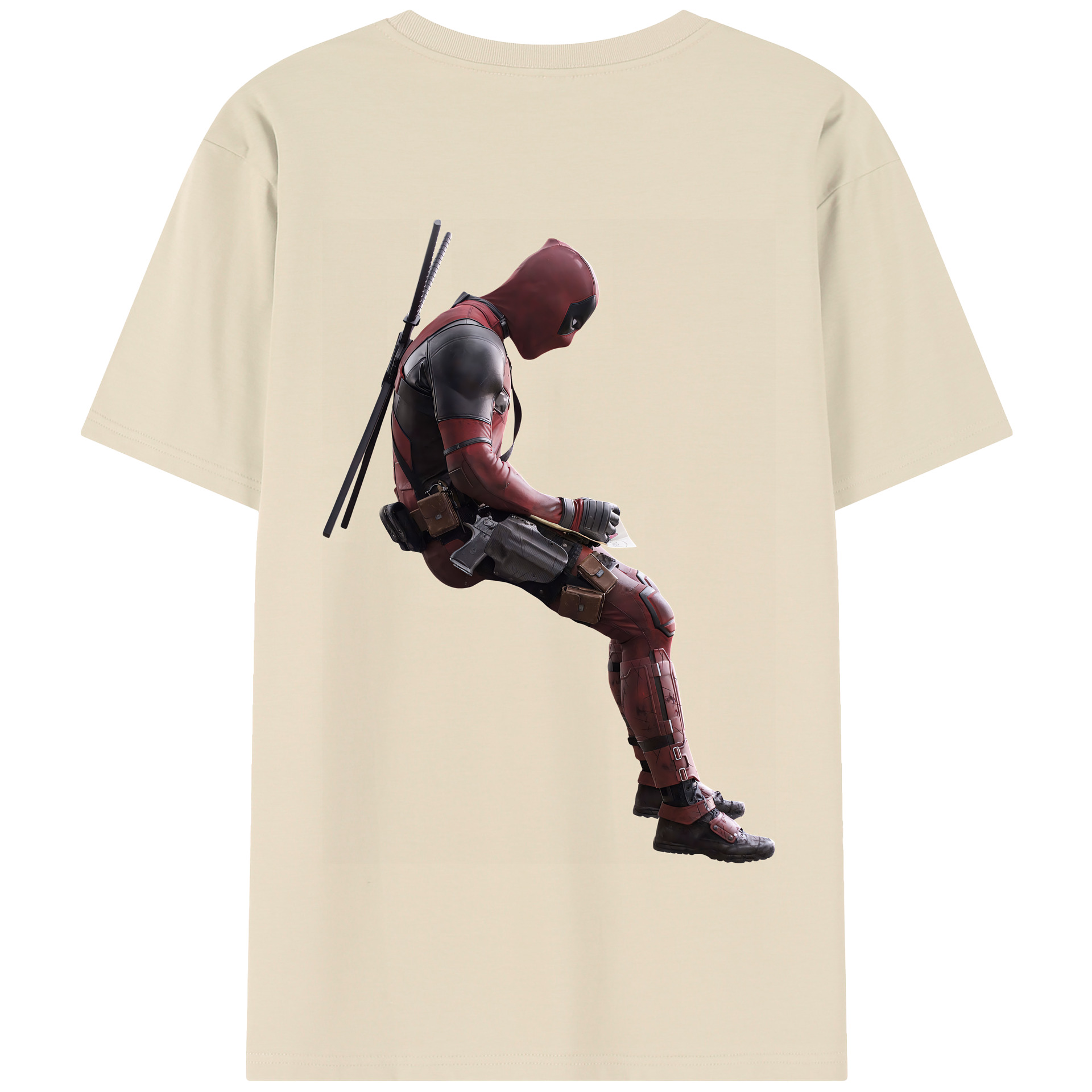 （画像用） Deadpool デッドプール 綿100％半袖Tシャツ（背面プリント）
