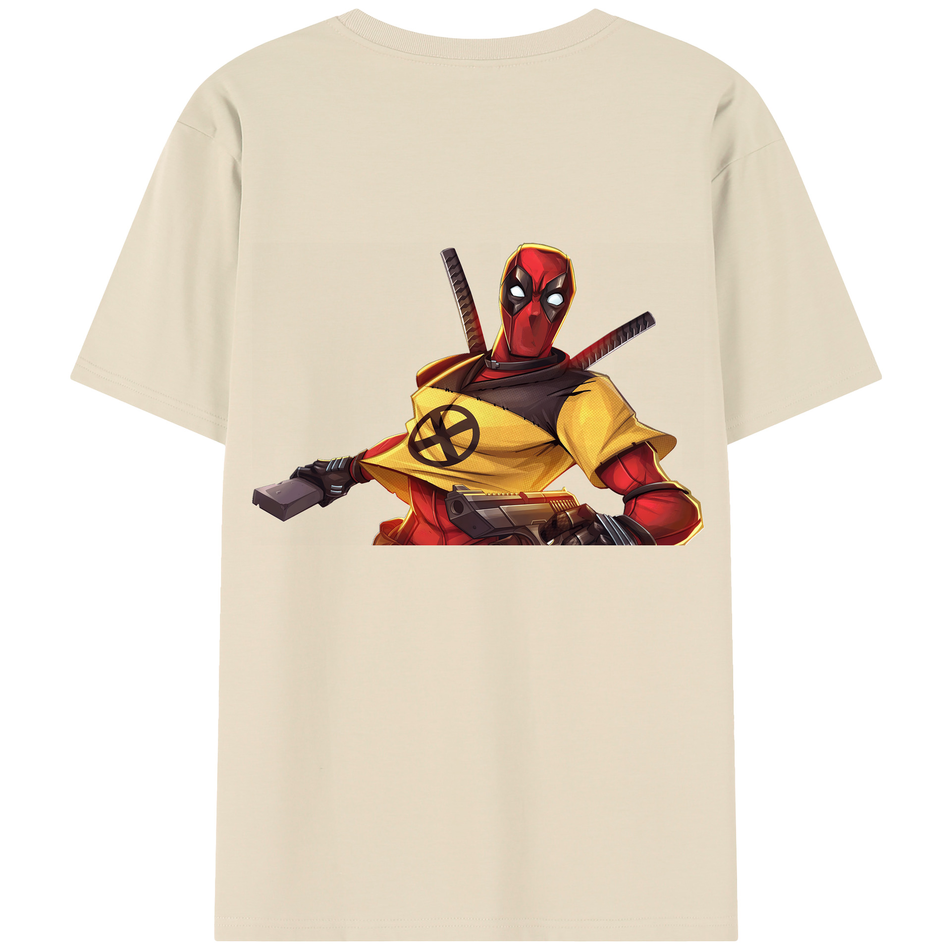 （画像用） Deadpool デッドプール 綿100％半袖Tシャツ（背面プリント）