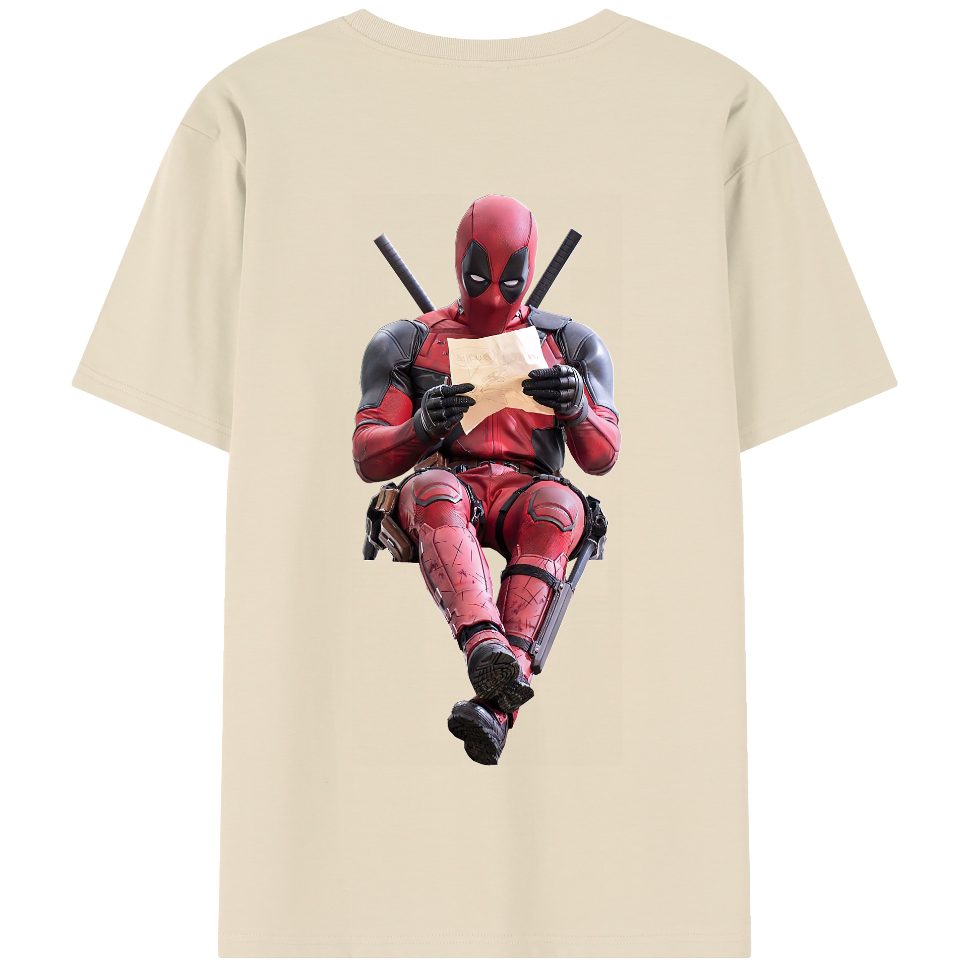 （画像用） Deadpool デッドプール 綿100％半袖Tシャツ（背面プリント）