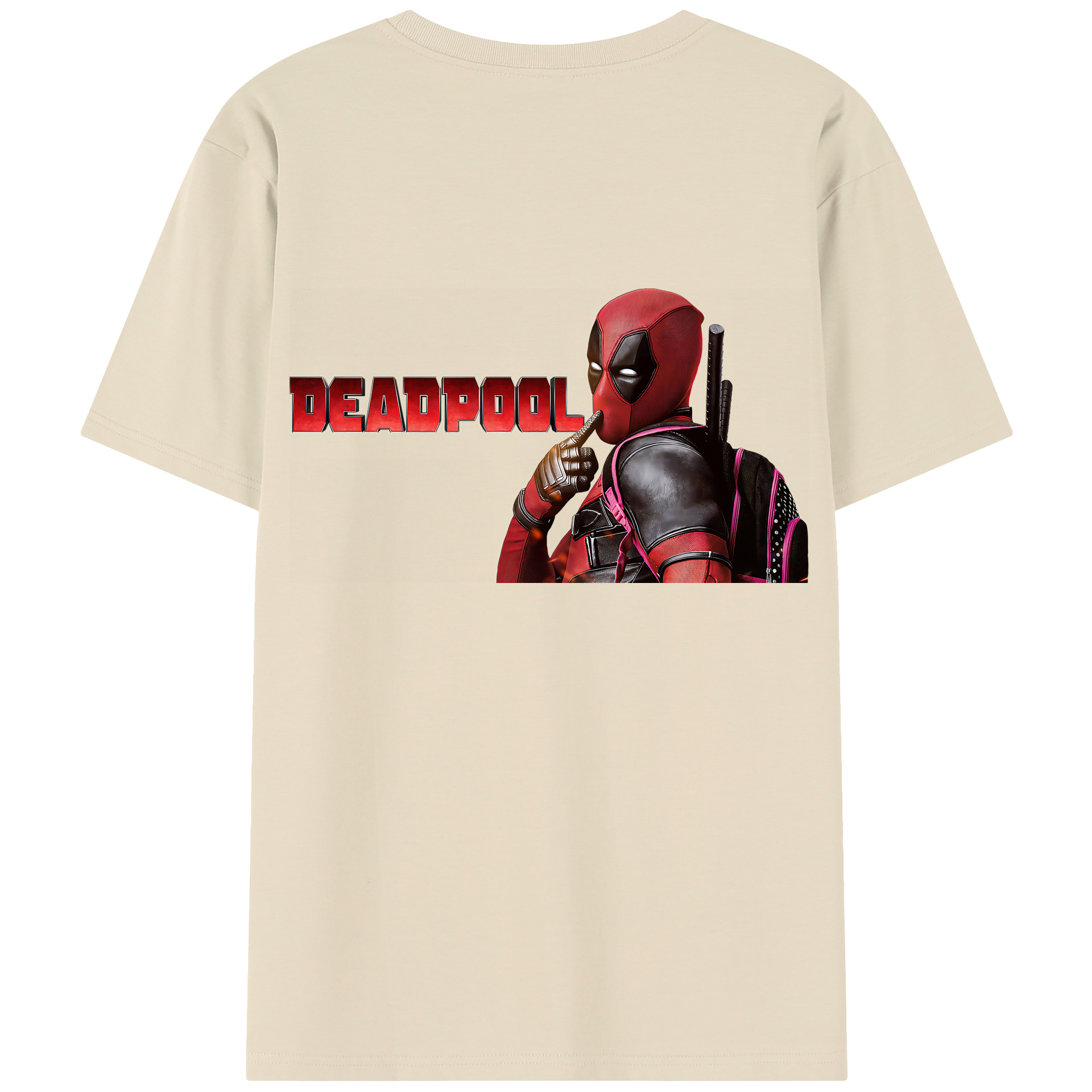 （画像用） Deadpool デッドプール 綿100％半袖Tシャツ（背面プリント）