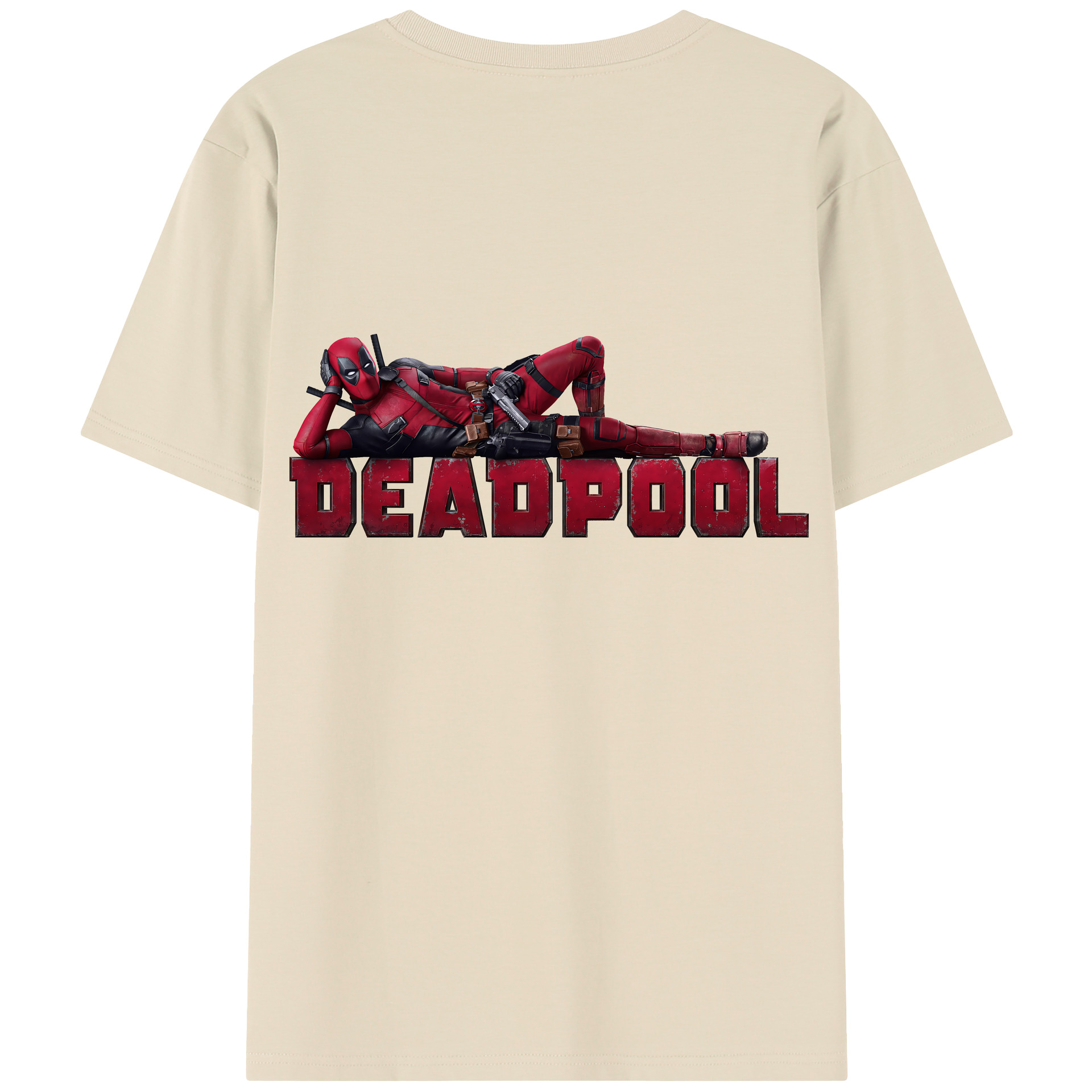（画像用） Deadpool デッドプール 綿100％半袖Tシャツ（背面プリント）
