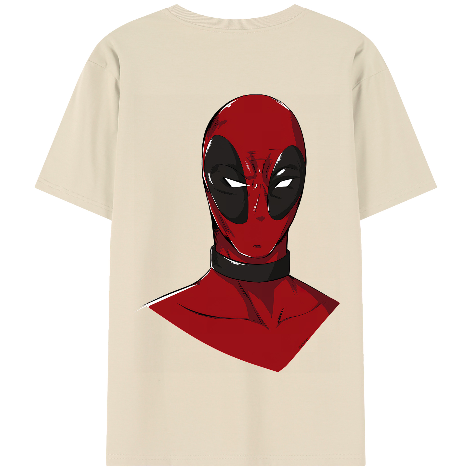 （画像用） Deadpool デッドプール 綿100％半袖Tシャツ（背面プリント）