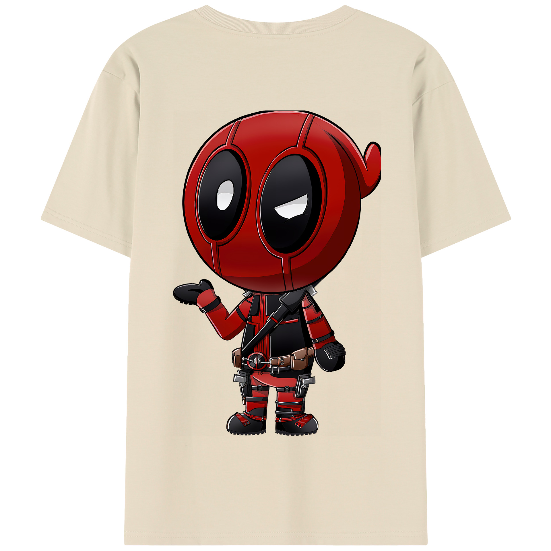 （画像用） Deadpool デッドプール 綿100％半袖Tシャツ（背面プリント）