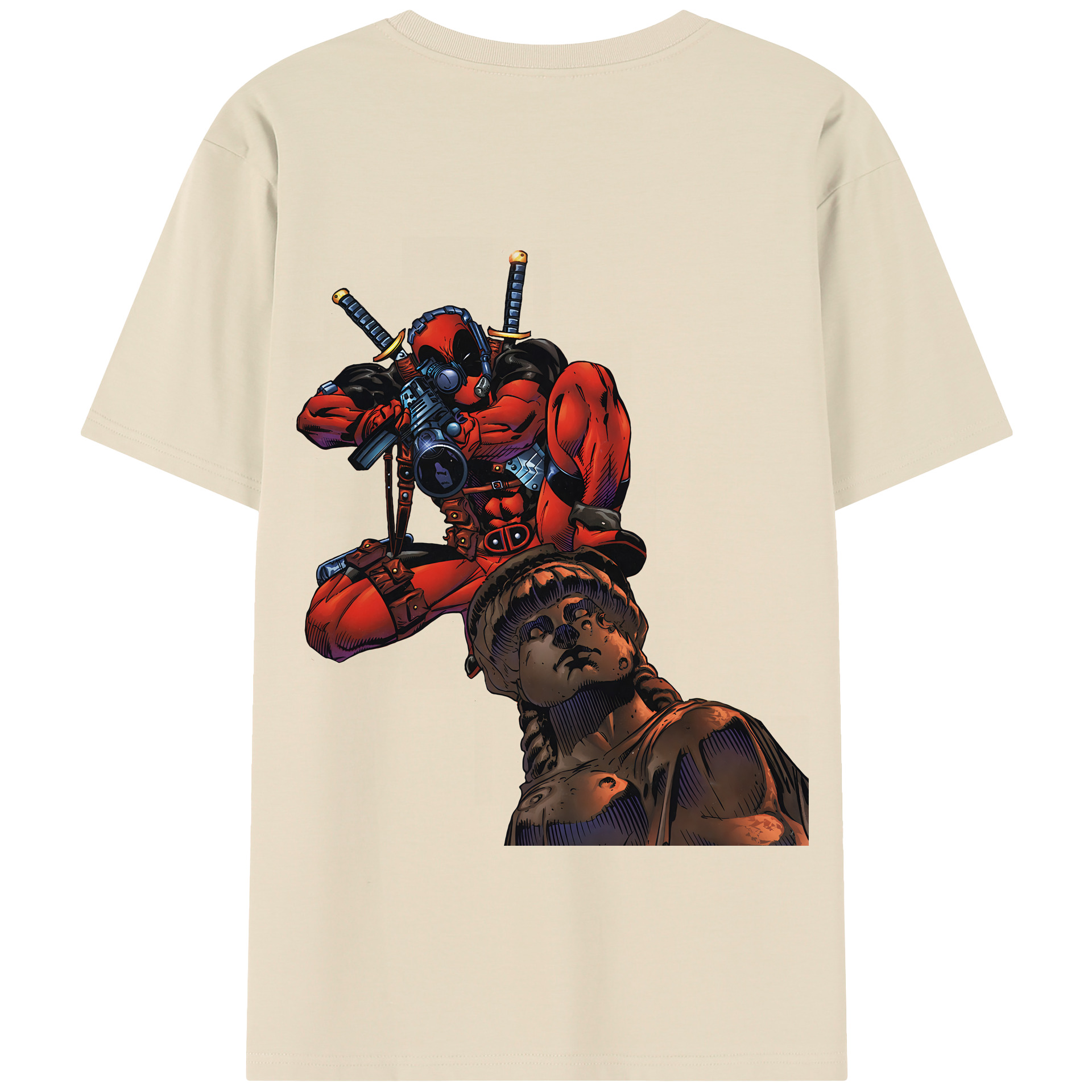 （画像用） Deadpool デッドプール 綿100％半袖Tシャツ（背面プリント）
