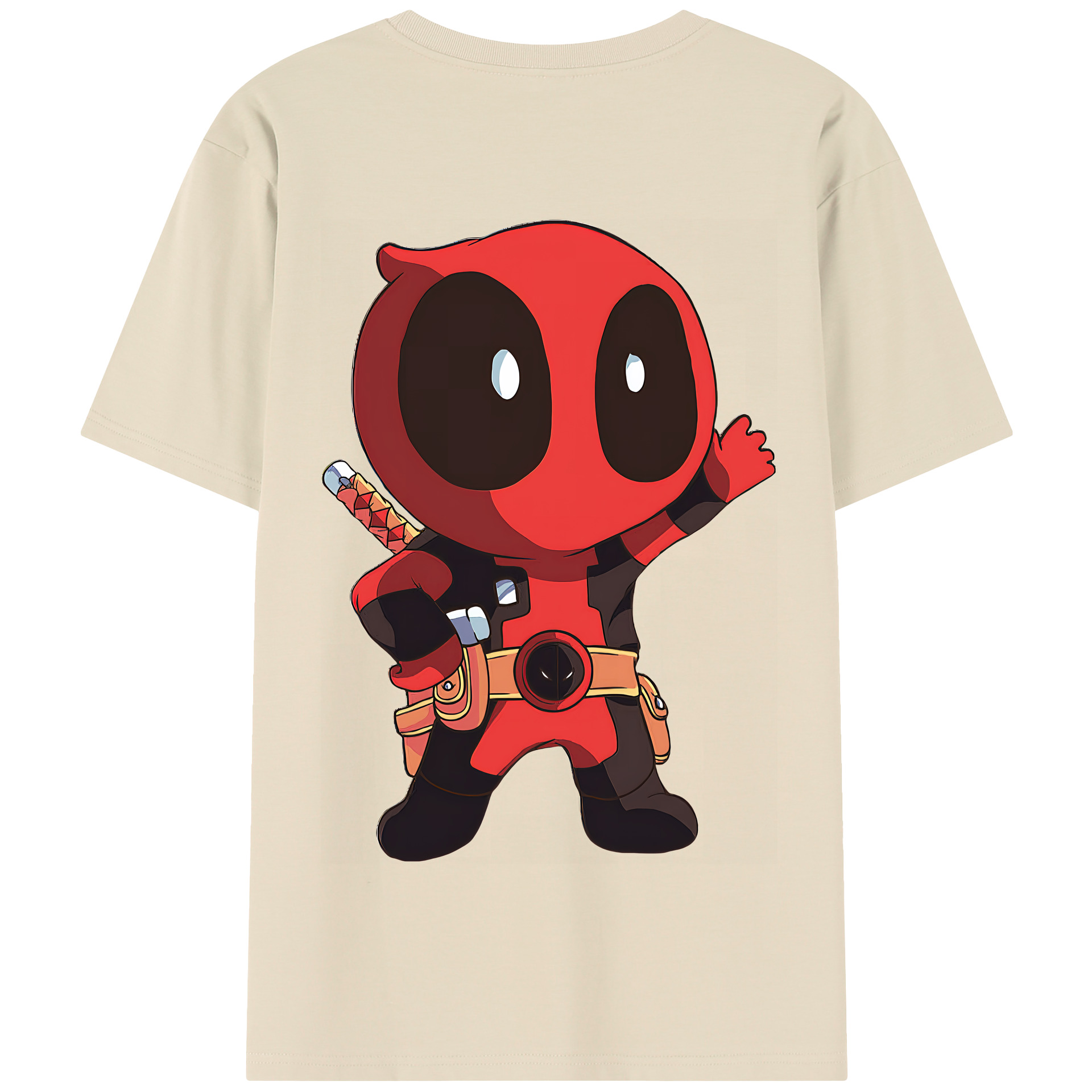 （画像用） Deadpool デッドプール 綿100％半袖Tシャツ（背面プリント）