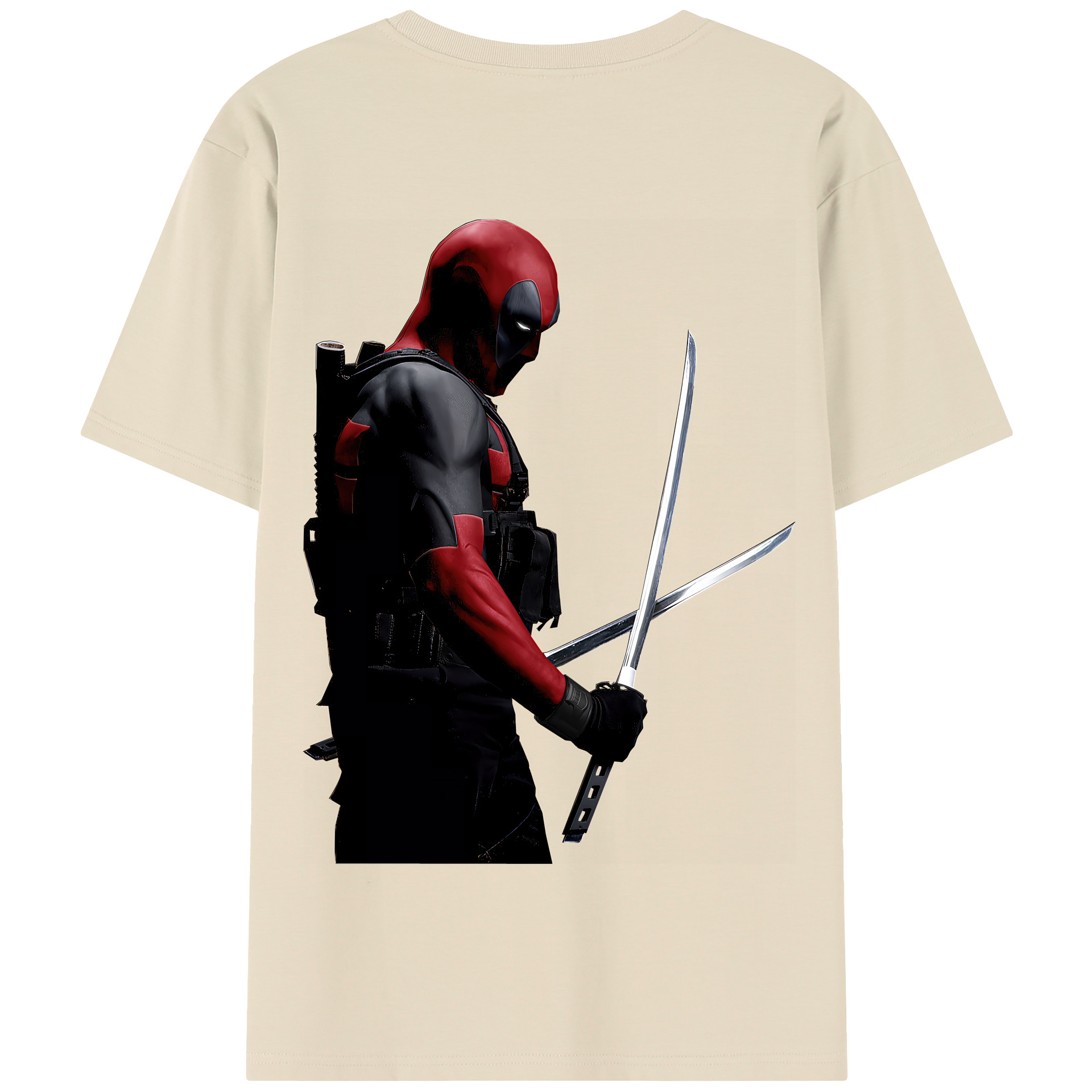 （画像用） Deadpool デッドプール 綿100％半袖Tシャツ（背面プリント）