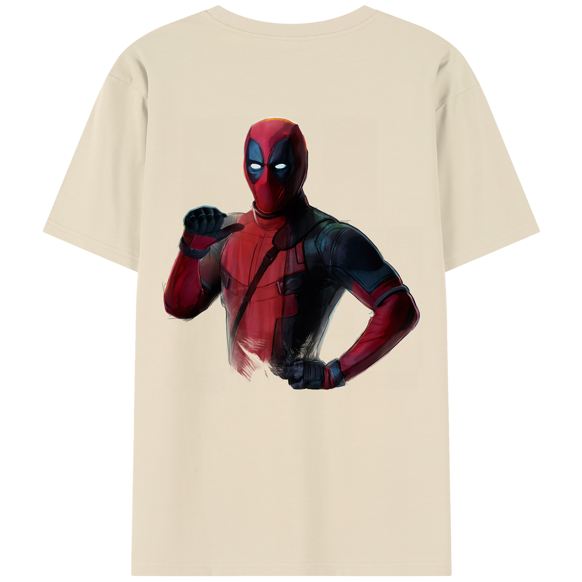 （画像用） Deadpool デッドプール 綿100％半袖Tシャツ（背面プリント）