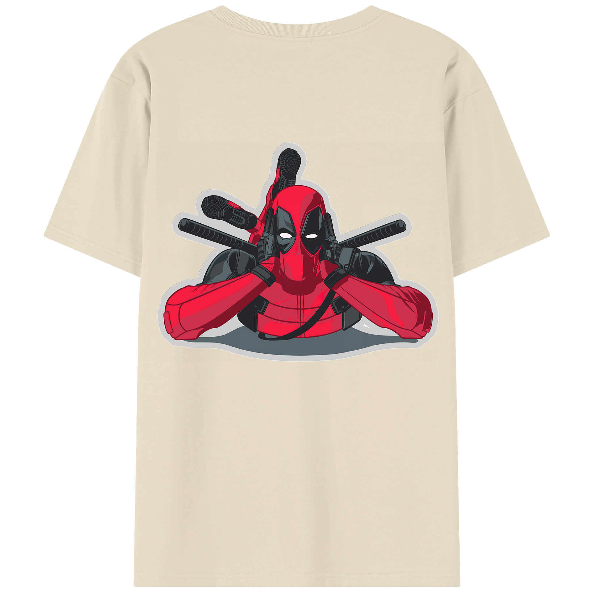 （画像用） Deadpool デッドプール 綿100％半袖Tシャツ（背面プリント）