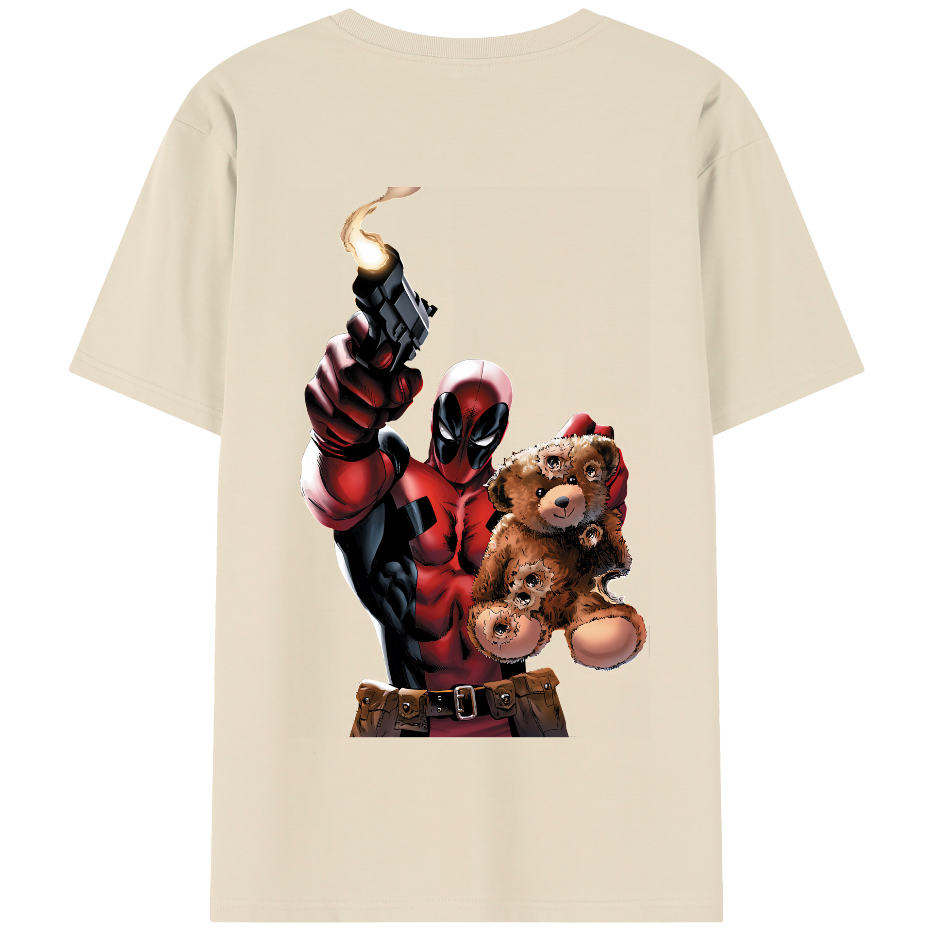 （画像用） Deadpool デッドプール 綿100％半袖Tシャツ（背面プリント）