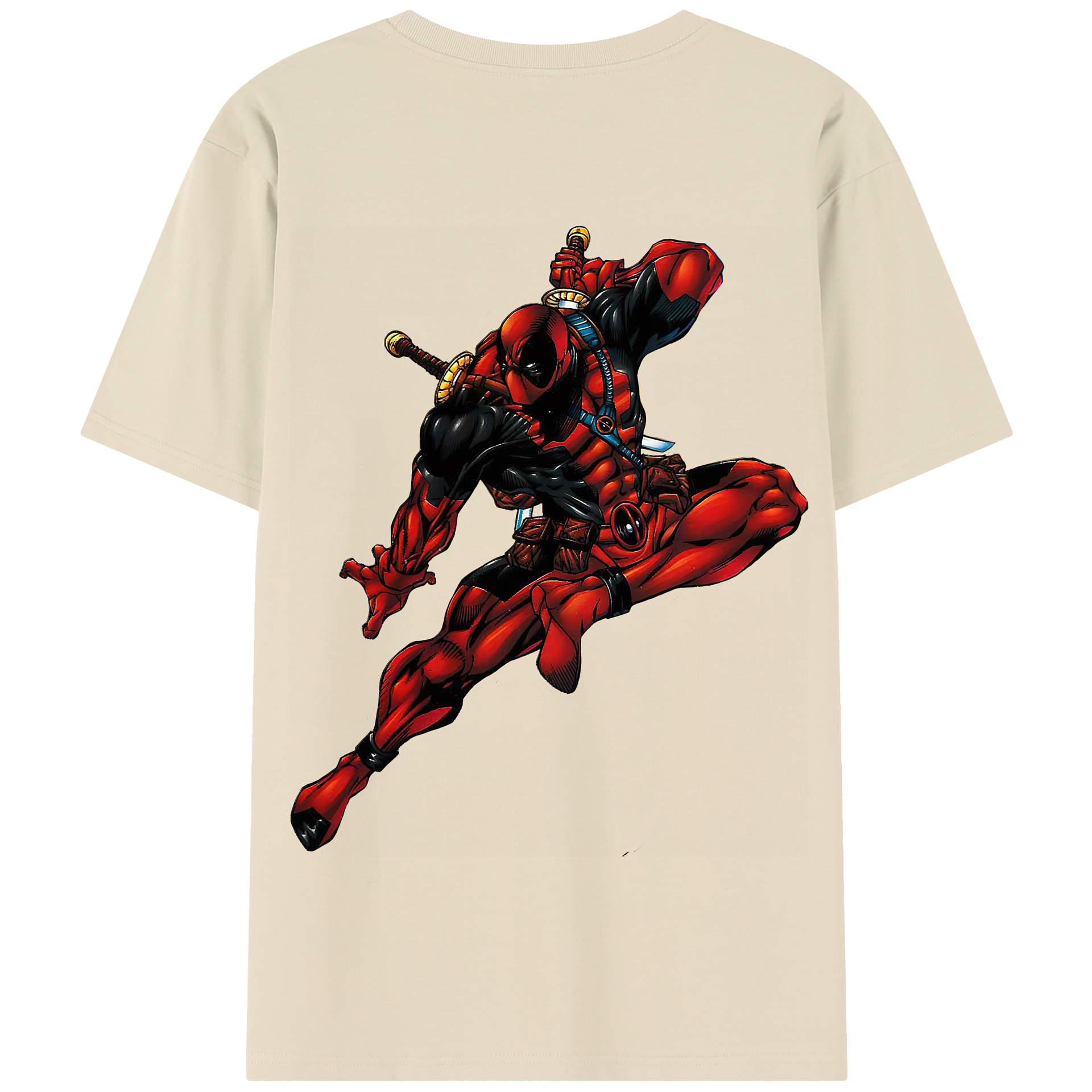 （画像用） Deadpool デッドプール 綿100％半袖Tシャツ（背面プリント）
