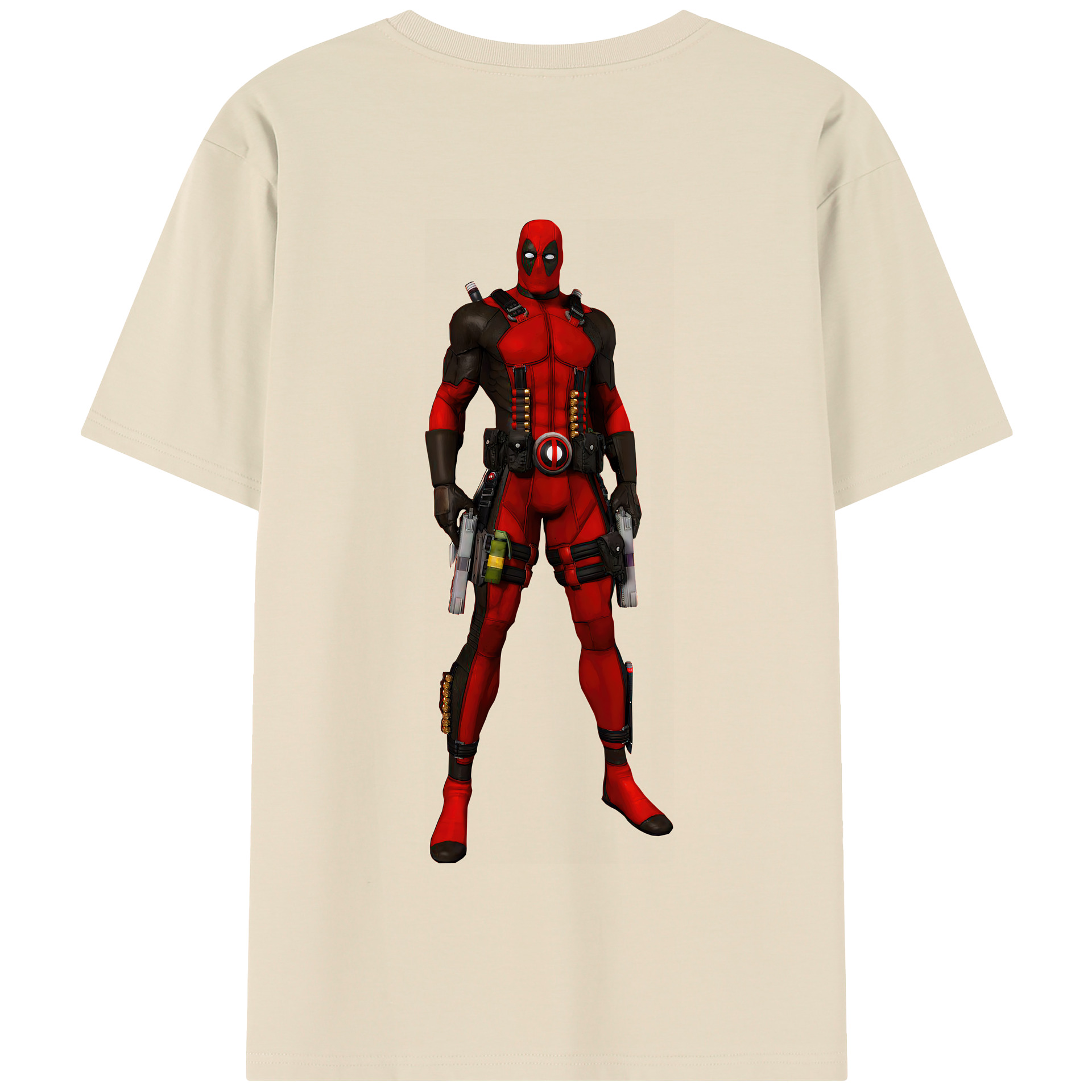 （画像用） Deadpool デッドプール 綿100％半袖Tシャツ（背面プリント）