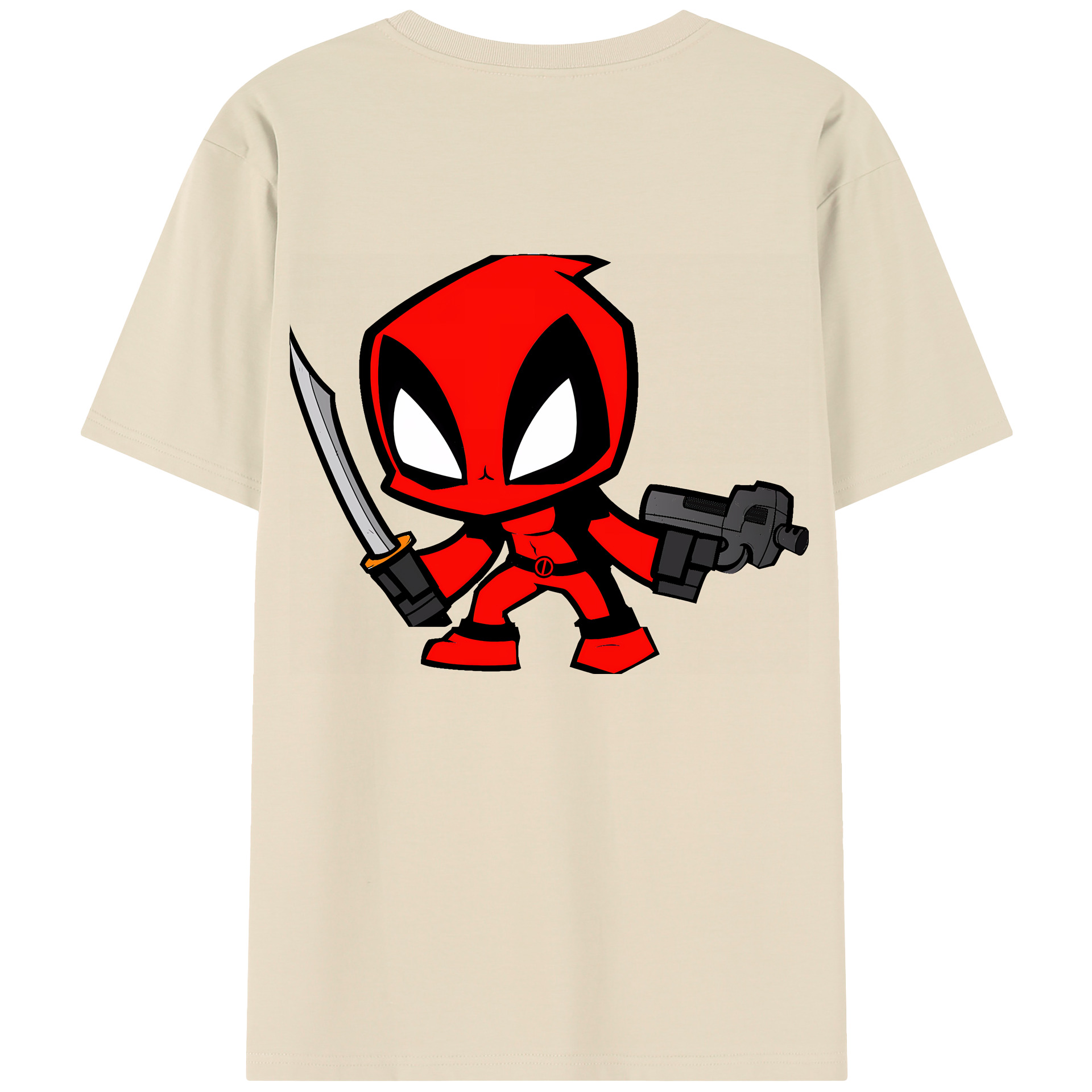 （画像用） Deadpool デッドプール 綿100％半袖Tシャツ（背面プリント）