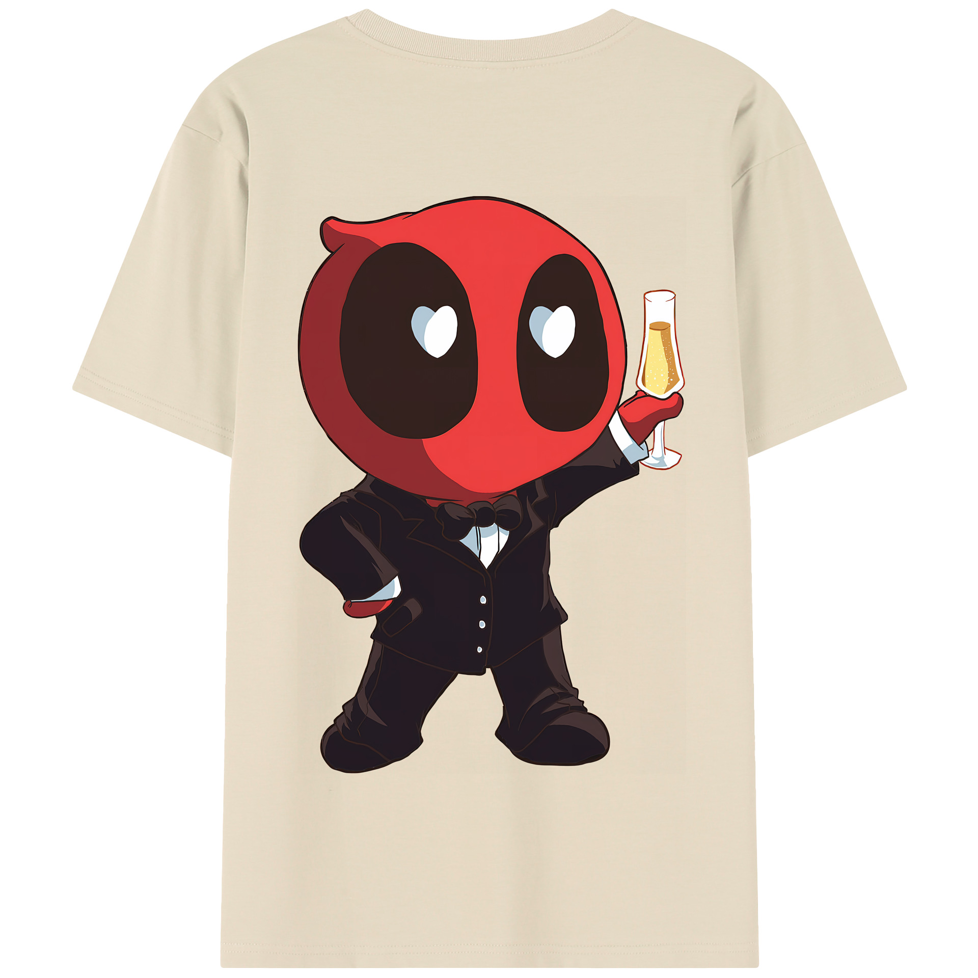 （画像用） Deadpool デッドプール 綿100％半袖Tシャツ（背面プリント）