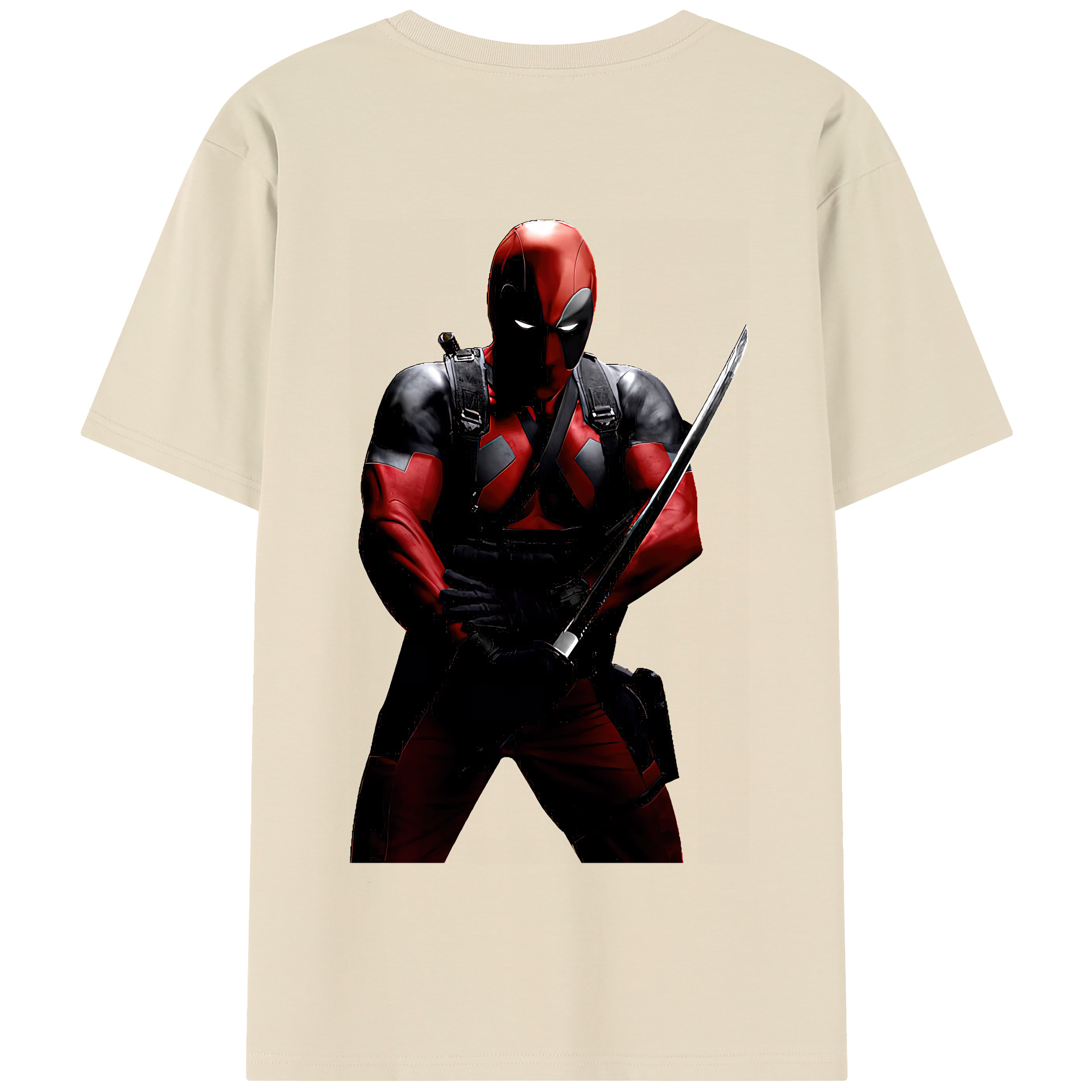 （画像用） Deadpool デッドプール 綿100％半袖Tシャツ（背面プリント）
