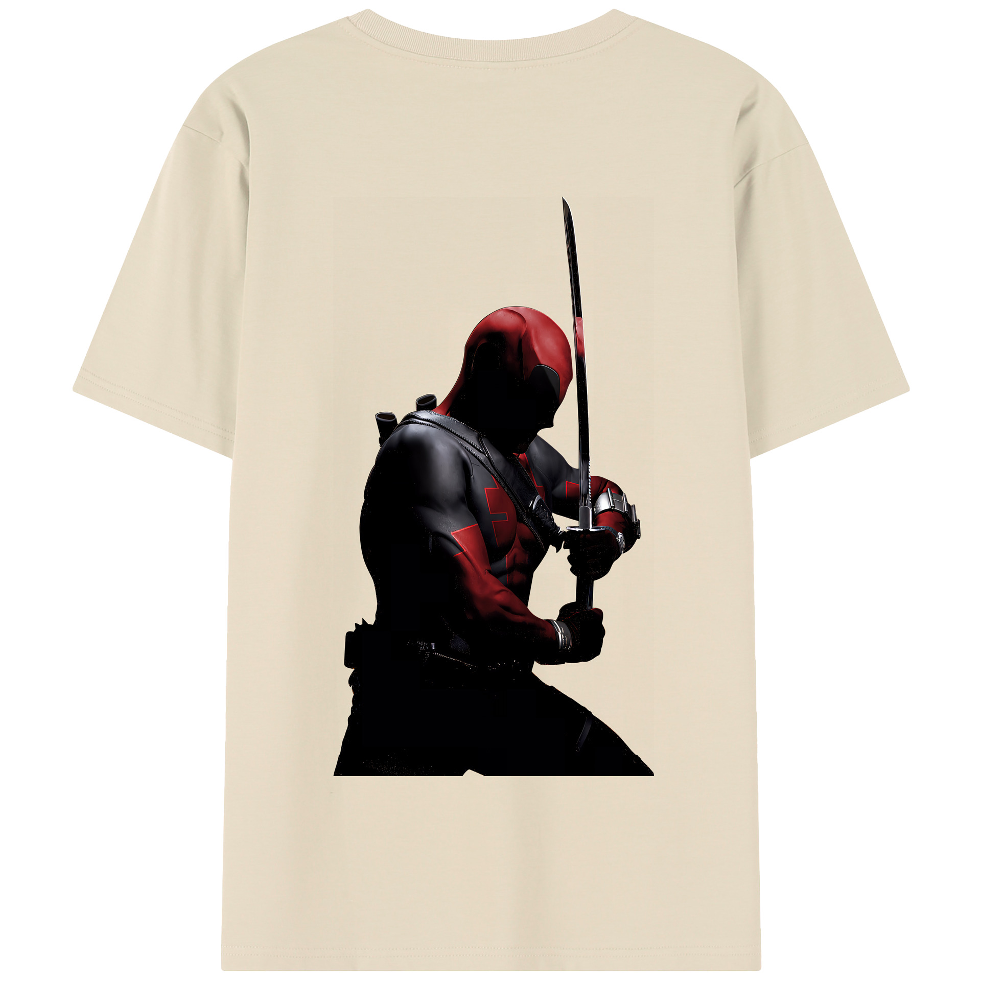 （画像用） Deadpool デッドプール 綿100％半袖Tシャツ（背面プリント）