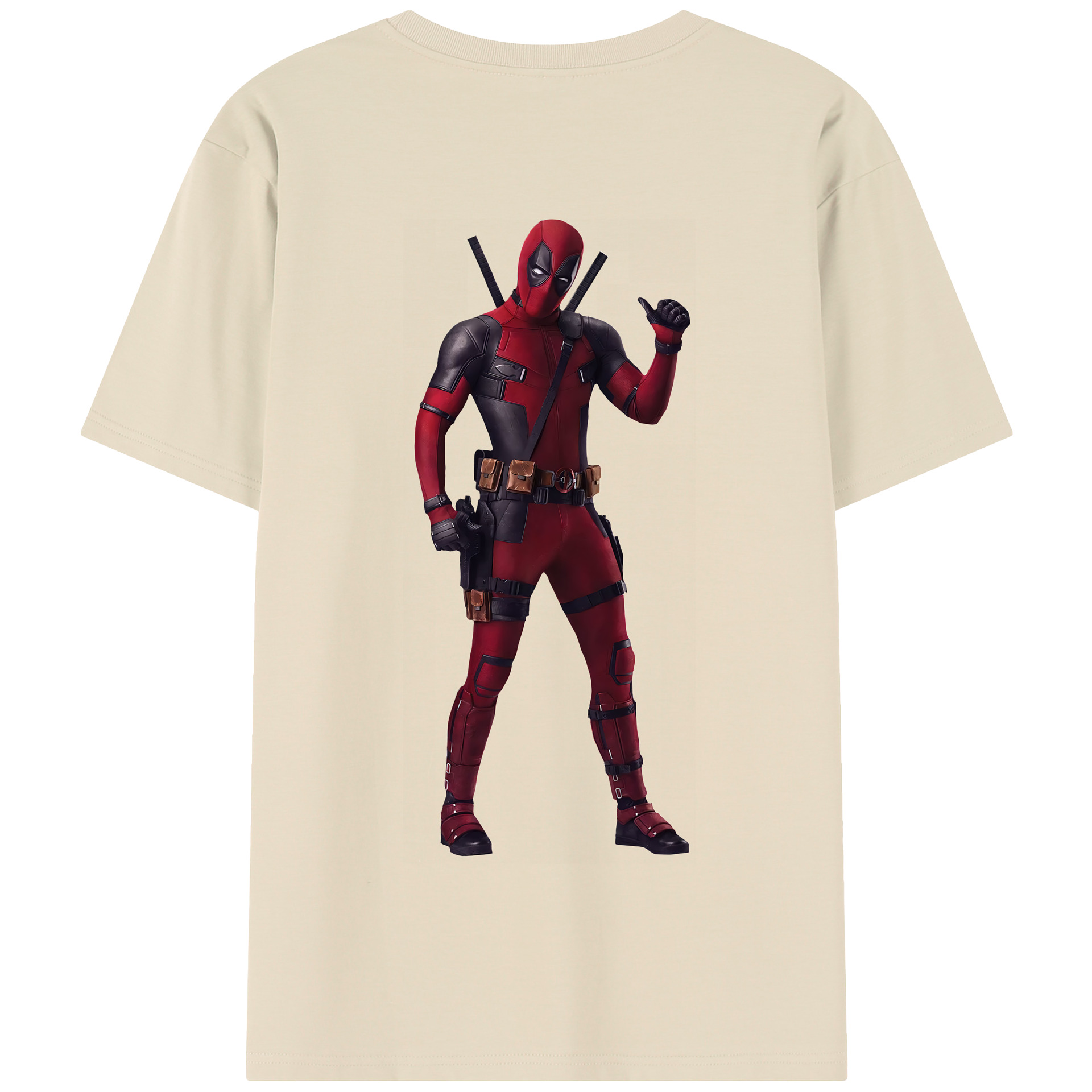 （画像用） Deadpool デッドプール 綿100％半袖Tシャツ（背面プリント）