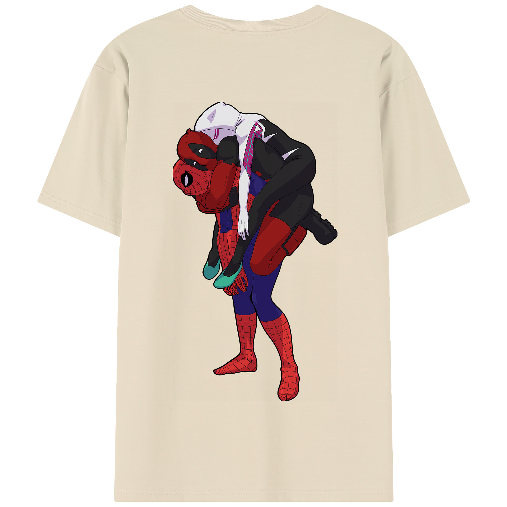 （画像用） Deadpool デッドプール 綿100％半袖Tシャツ（背面プリント）