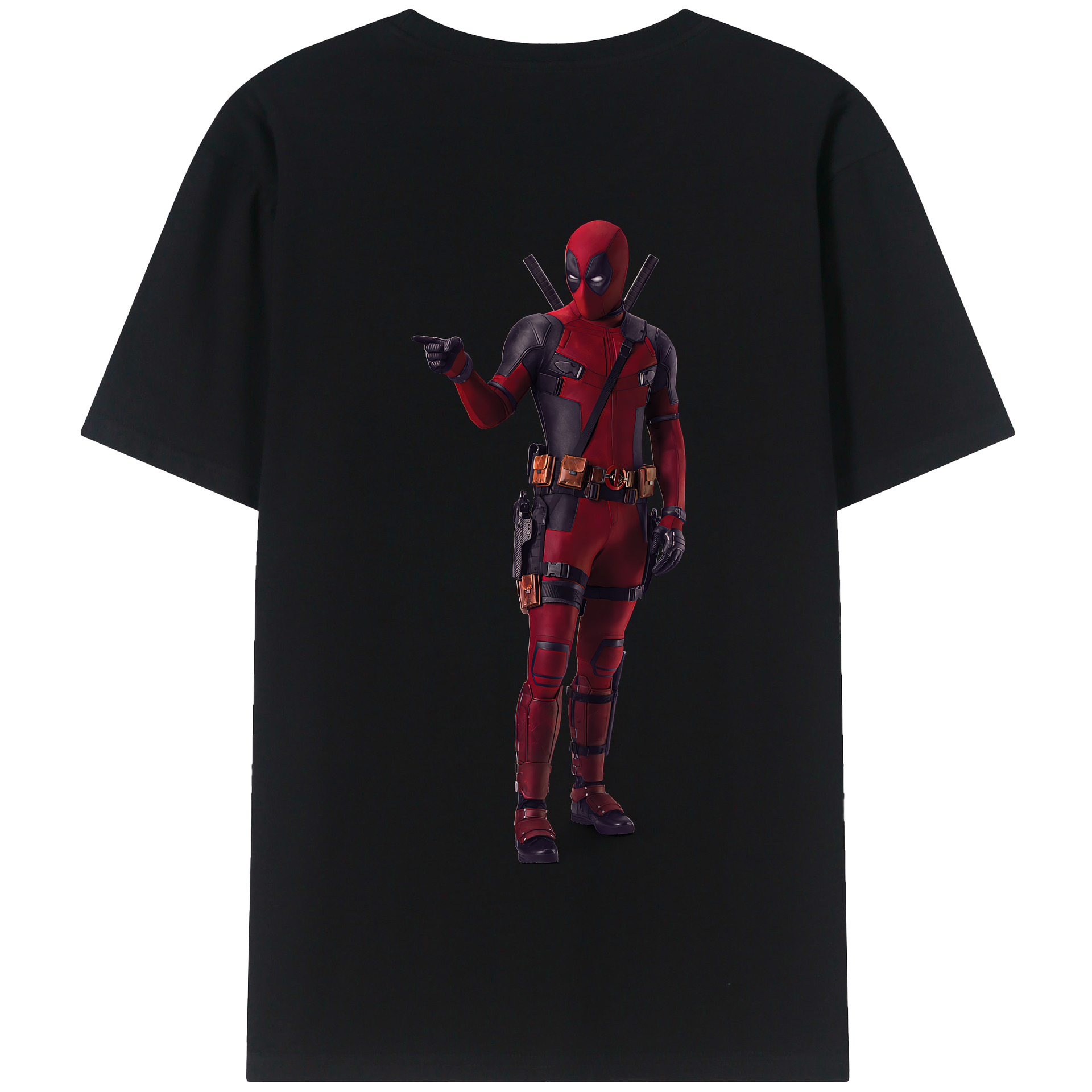 （画像用） Deadpool デッドプール 綿100％半袖Tシャツ（背面プリント）