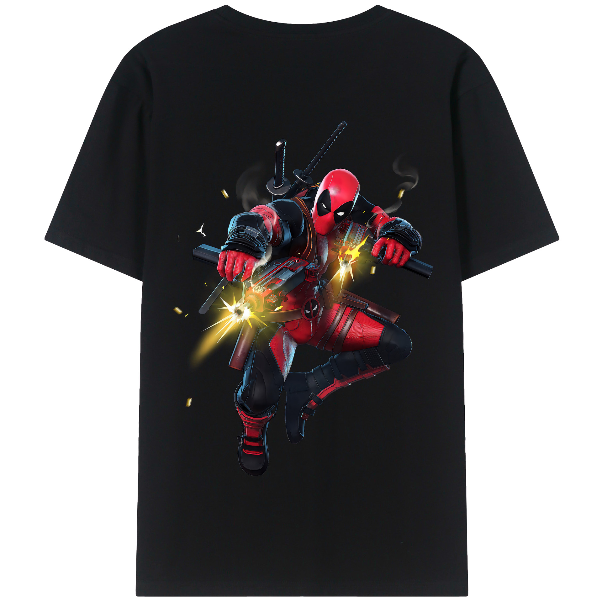 （画像用） Deadpool デッドプール 綿100％半袖Tシャツ（背面プリント）