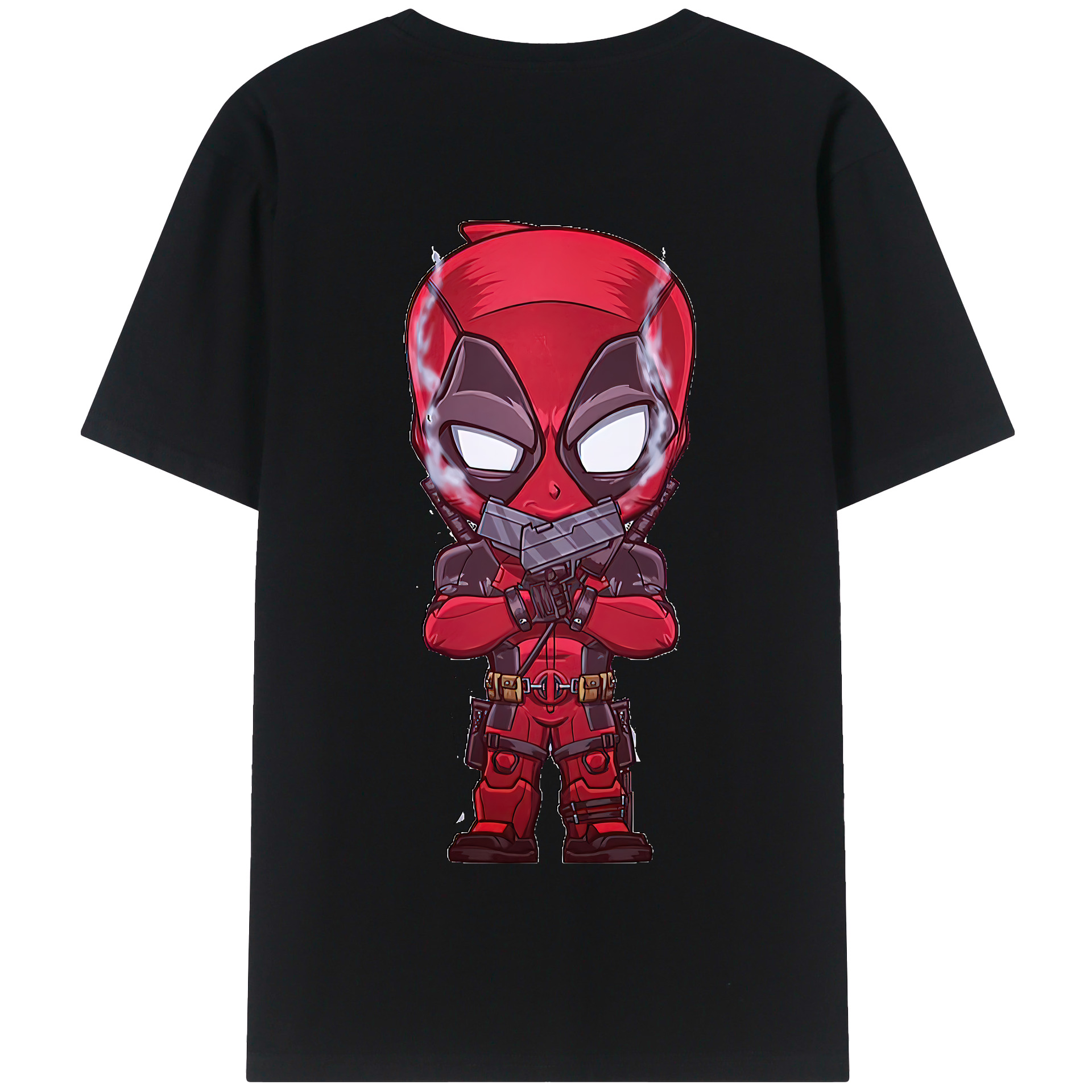（画像用） Deadpool デッドプール 綿100％半袖Tシャツ（背面プリント）
