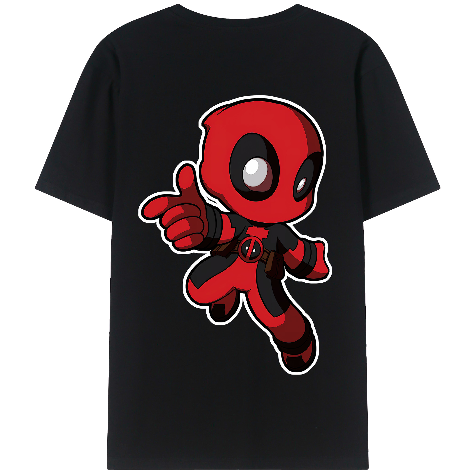 （画像用） Deadpool デッドプール 綿100％半袖Tシャツ（背面プリント）