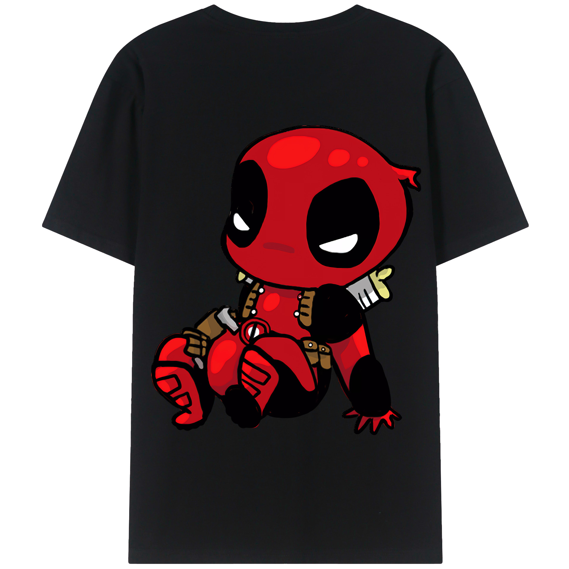 （画像用） Deadpool デッドプール 綿100％半袖Tシャツ（背面プリント）