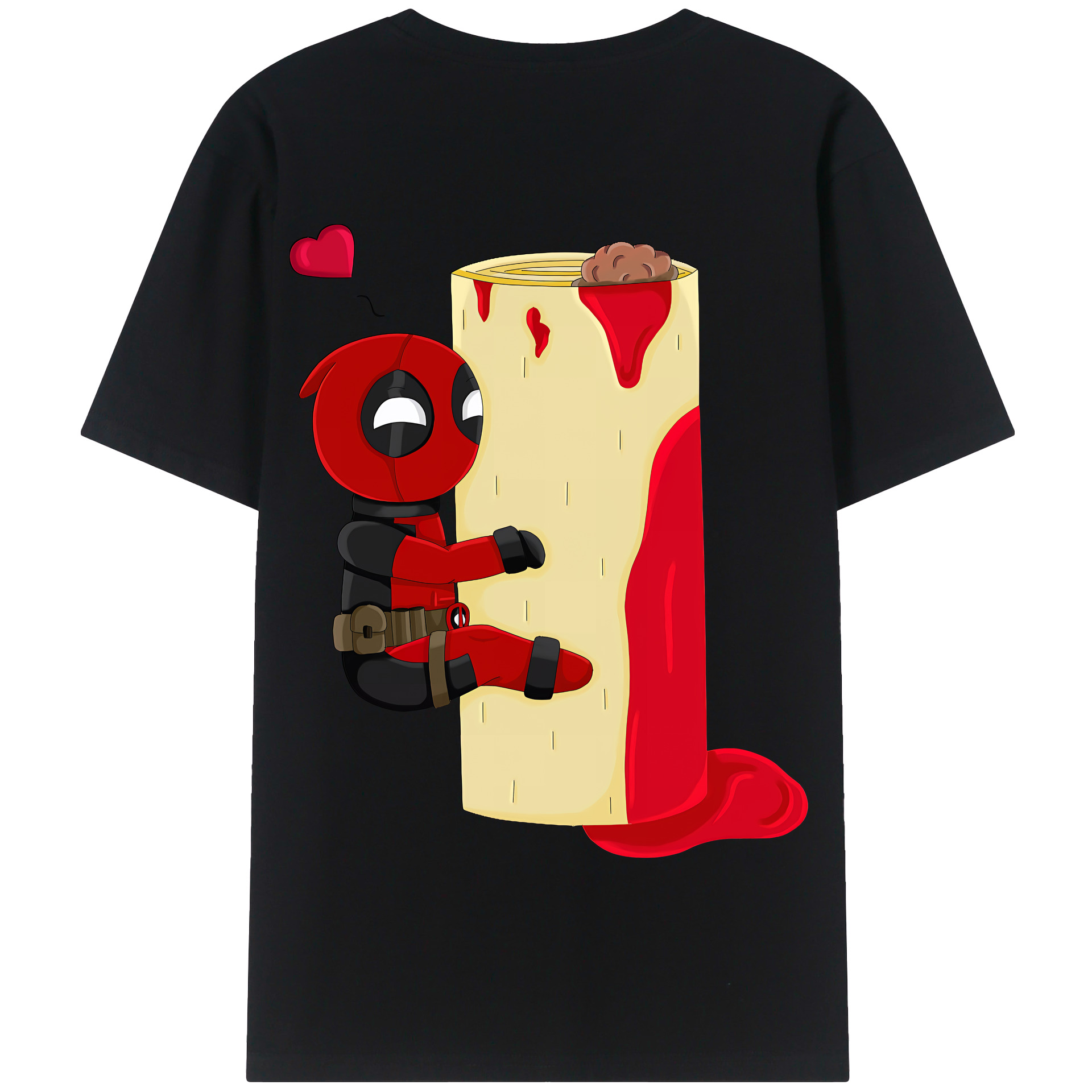 （画像用） Deadpool デッドプール 綿100％半袖Tシャツ（背面プリント）