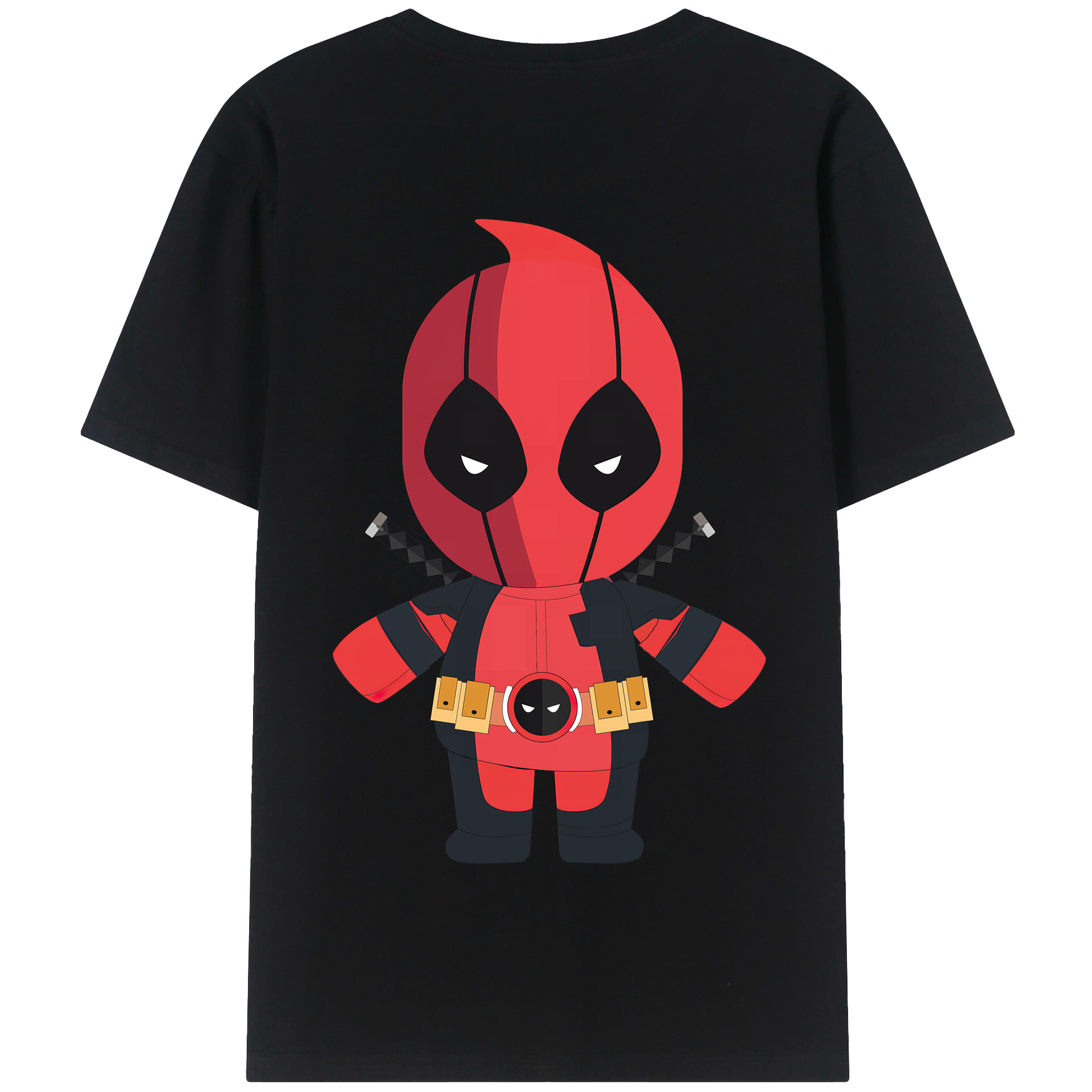 （画像用） Deadpool デッドプール 綿100％半袖Tシャツ（背面プリント）