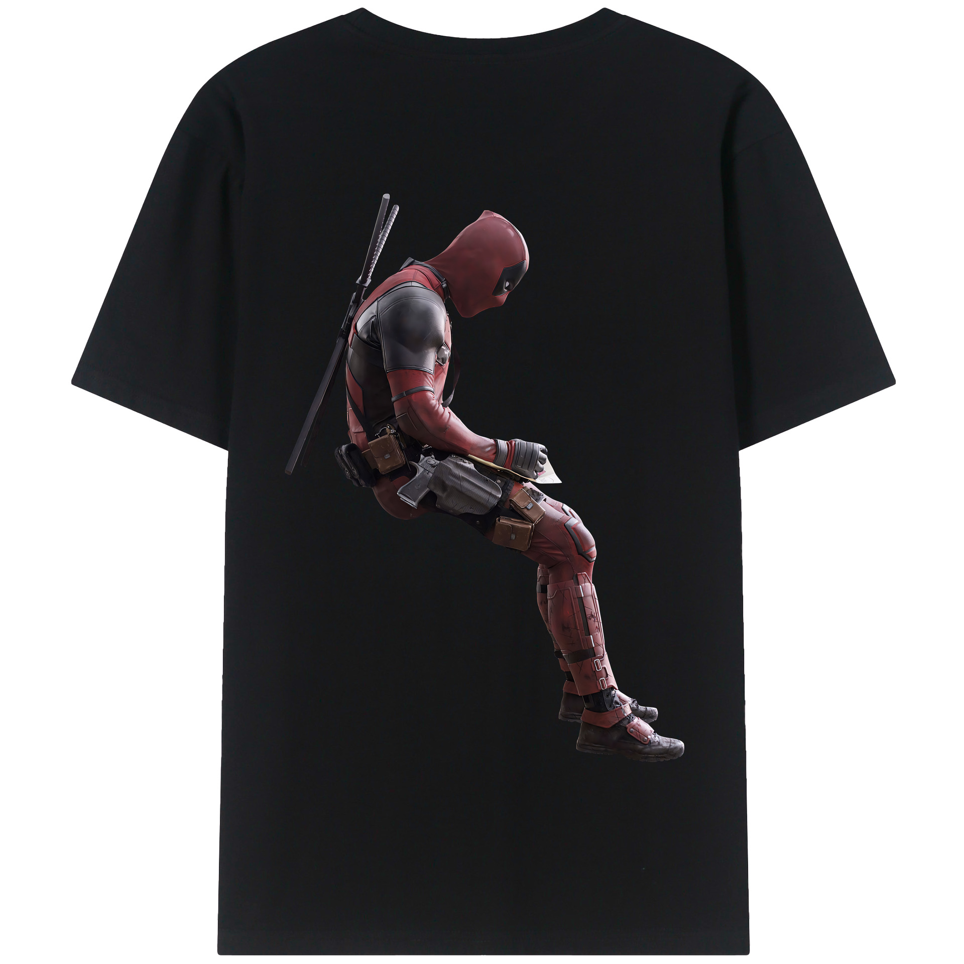 （画像用） Deadpool デッドプール 綿100％半袖Tシャツ（背面プリント）