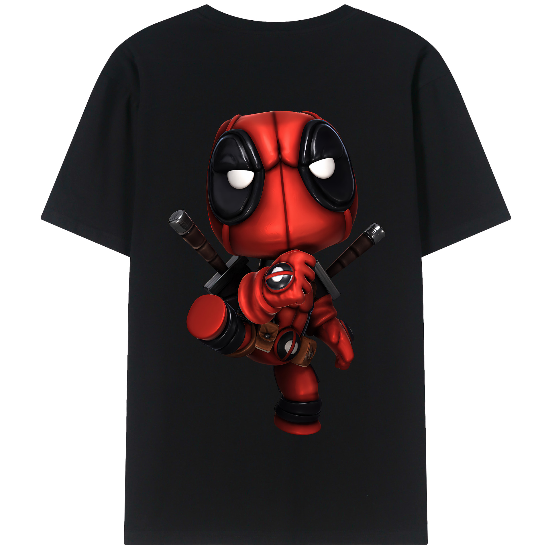 （画像用） Deadpool デッドプール 綿100％半袖Tシャツ（背面プリント）