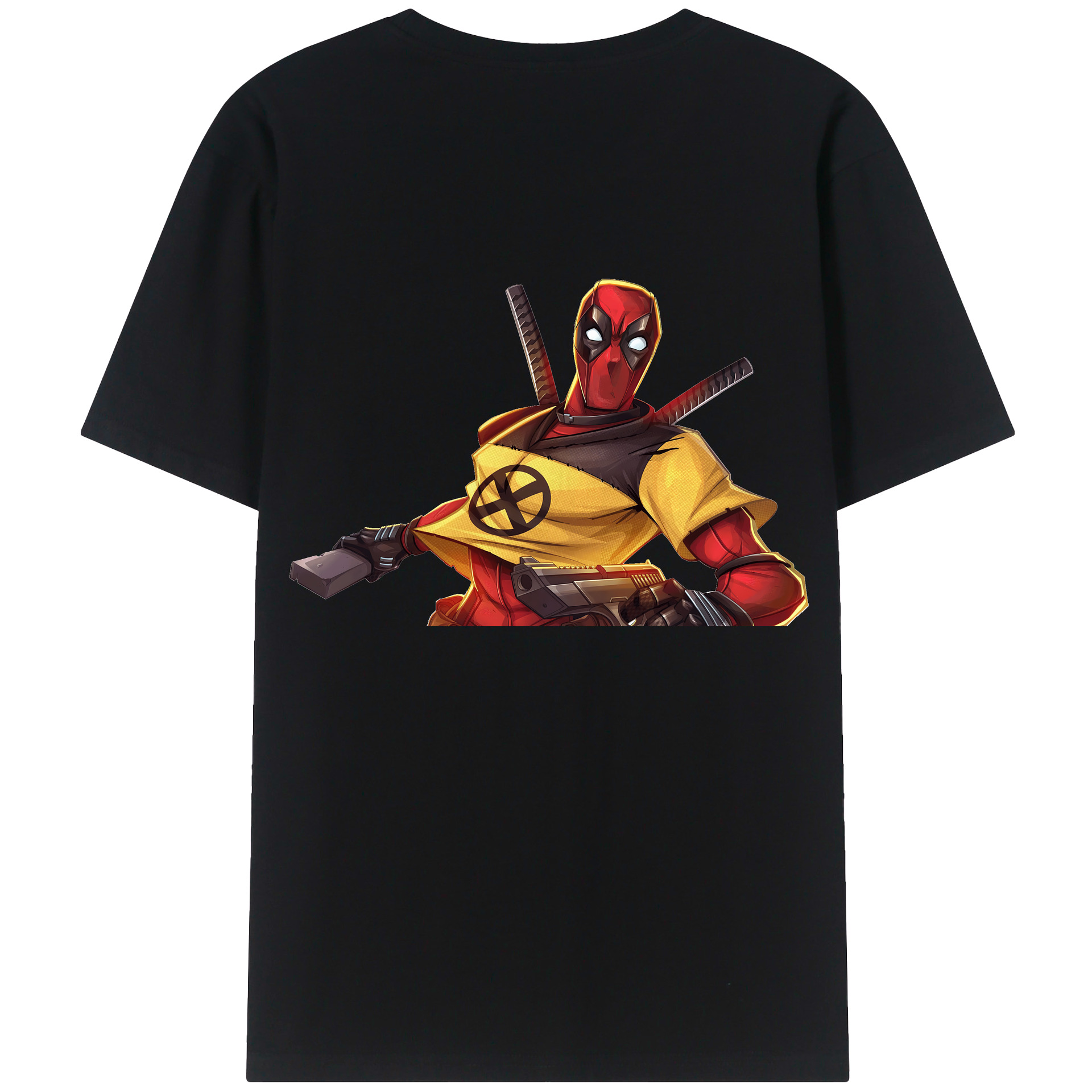 （画像用） Deadpool デッドプール 綿100％半袖Tシャツ（背面プリント）