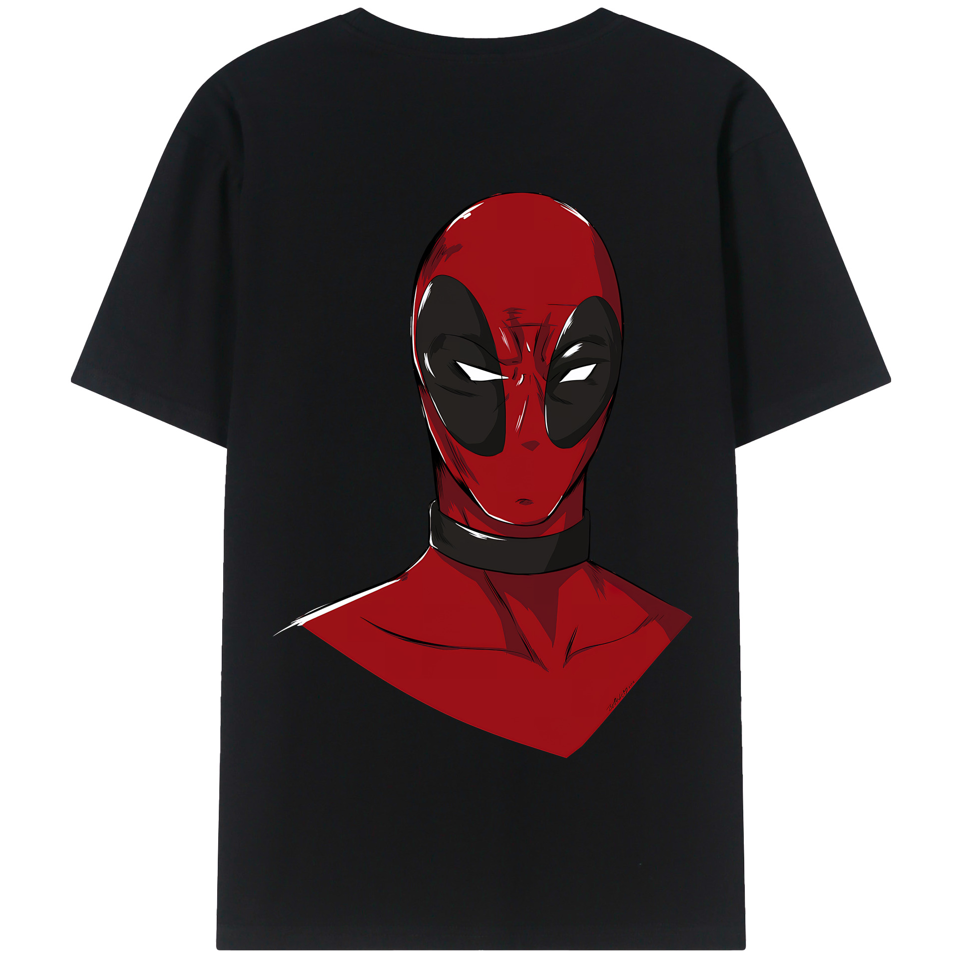 （画像用） Deadpool デッドプール 綿100％半袖Tシャツ（背面プリント）