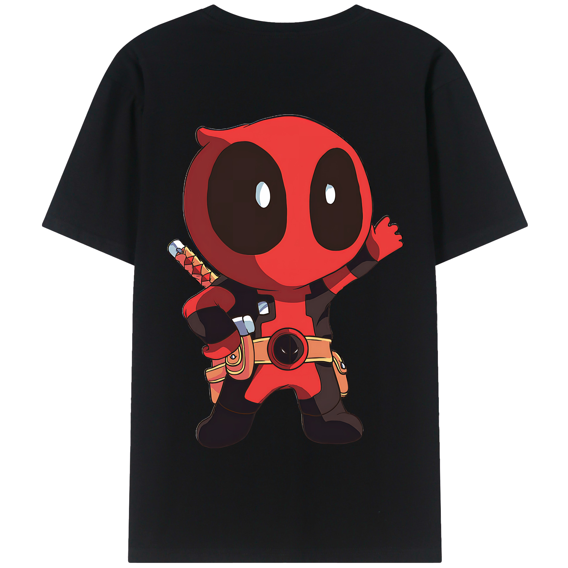 （画像用） Deadpool デッドプール 綿100％半袖Tシャツ（背面プリント）
