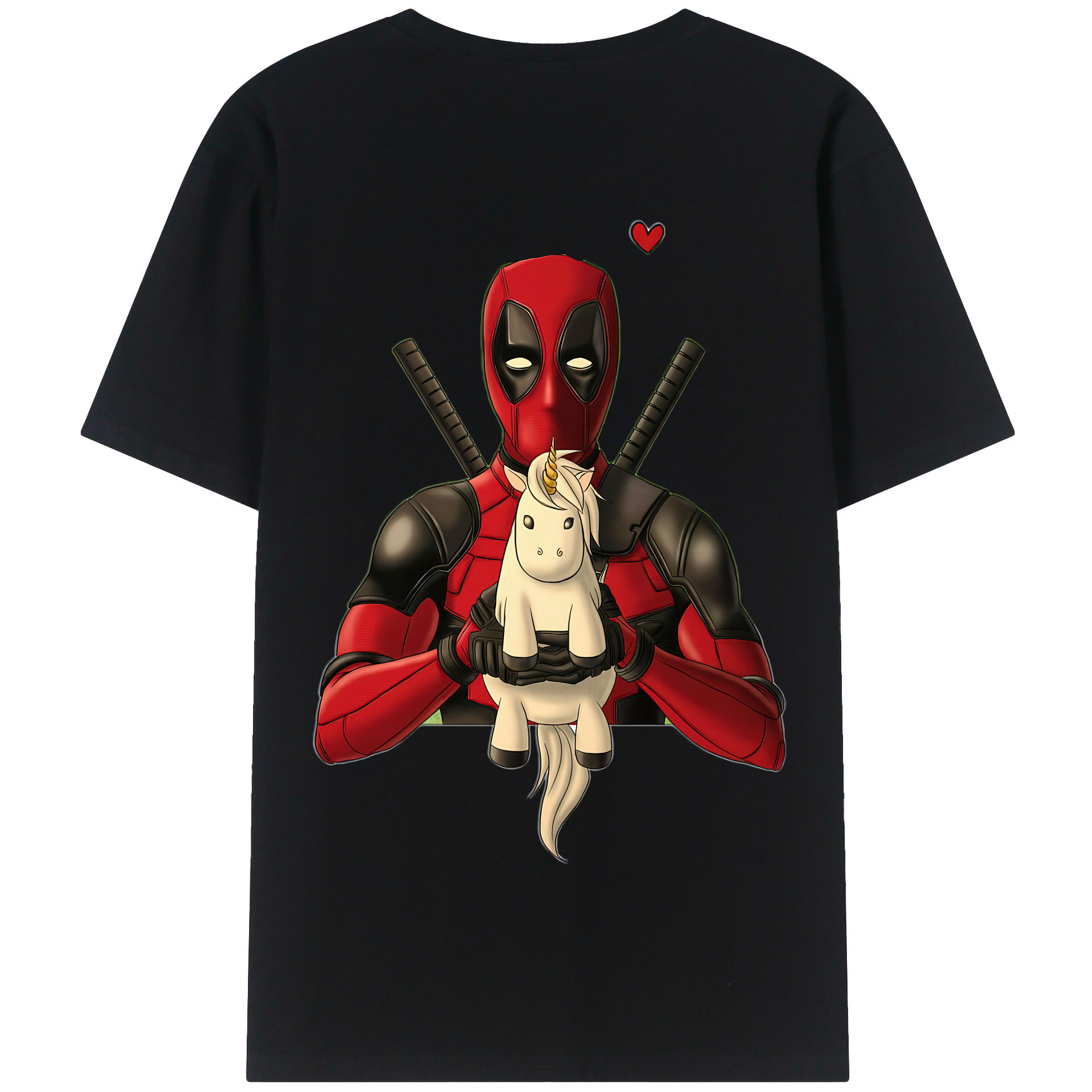 （画像用） Deadpool デッドプール 綿100％半袖Tシャツ（背面プリント）