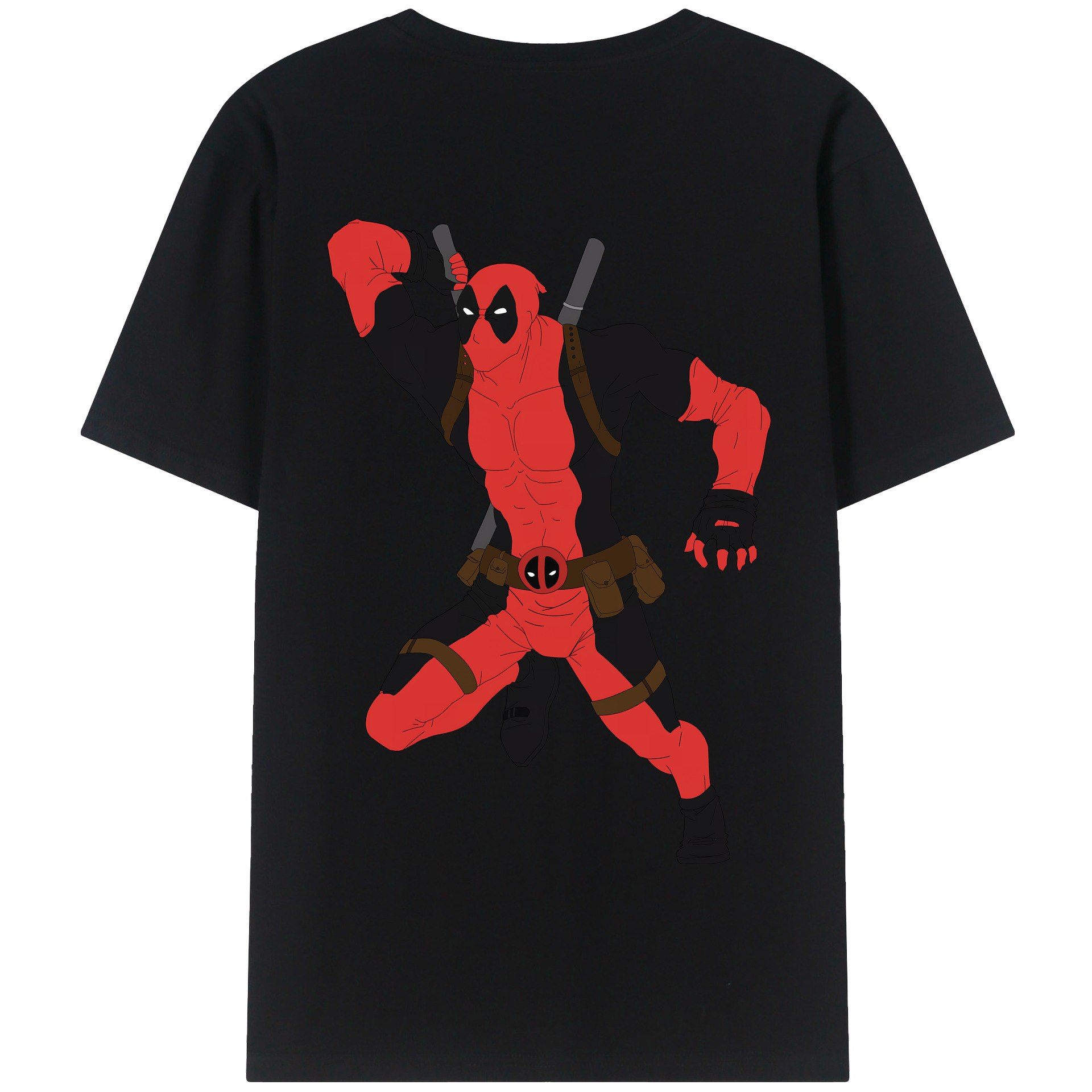 （画像用） Deadpool デッドプール 綿100％半袖Tシャツ（背面プリント）