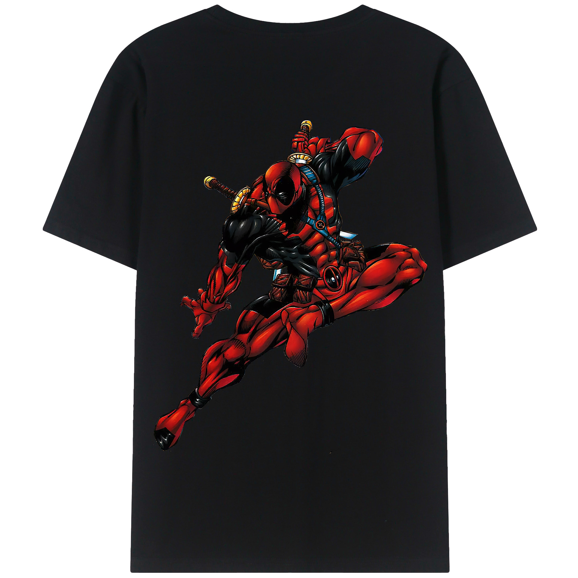 （画像用） Deadpool デッドプール 綿100％半袖Tシャツ（背面プリント）