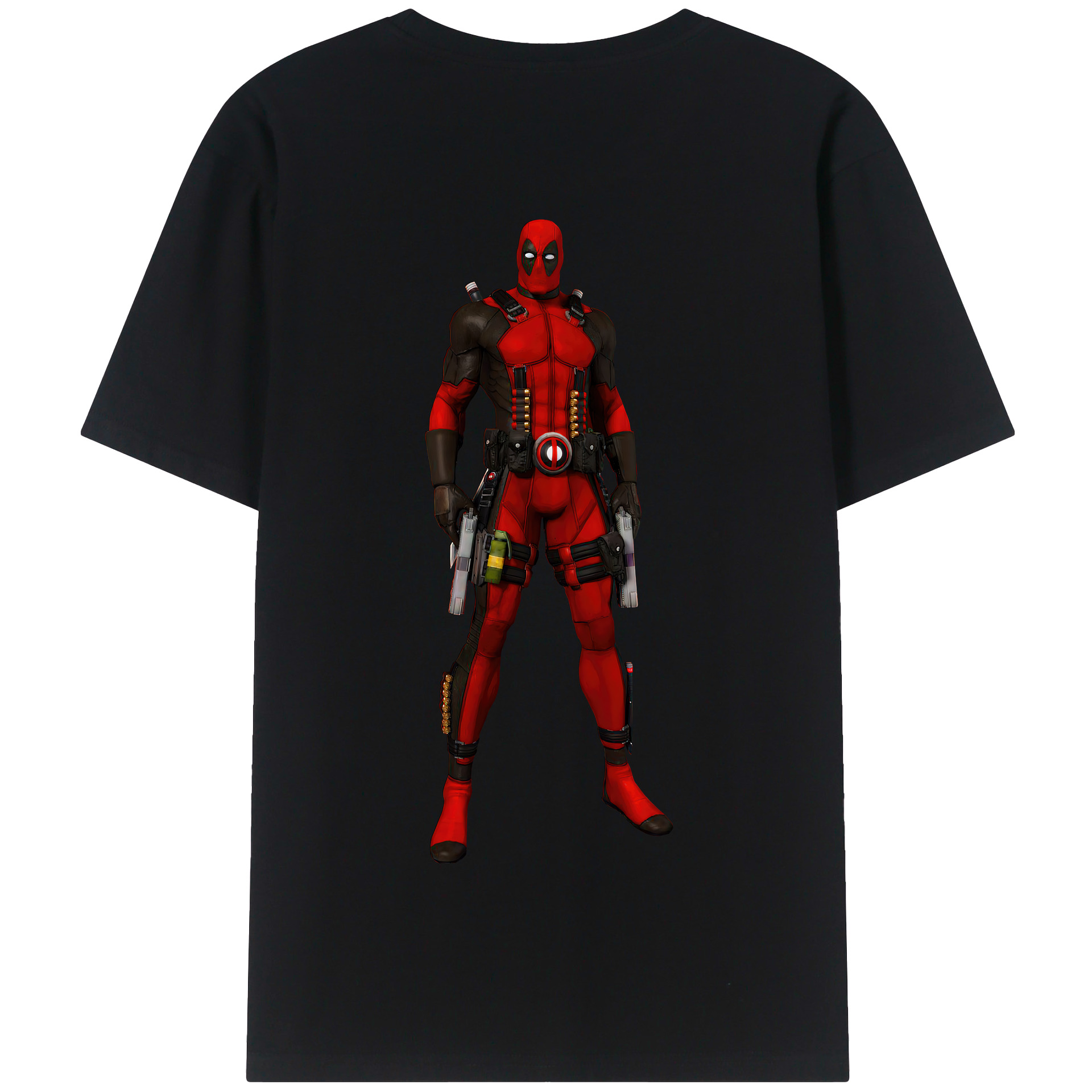 （画像用） Deadpool デッドプール 綿100％半袖Tシャツ（背面プリント）