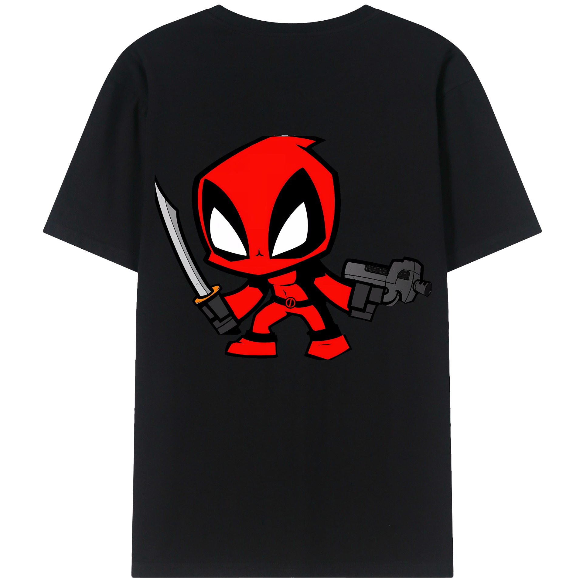 （画像用） Deadpool デッドプール 綿100％半袖Tシャツ（背面プリント）