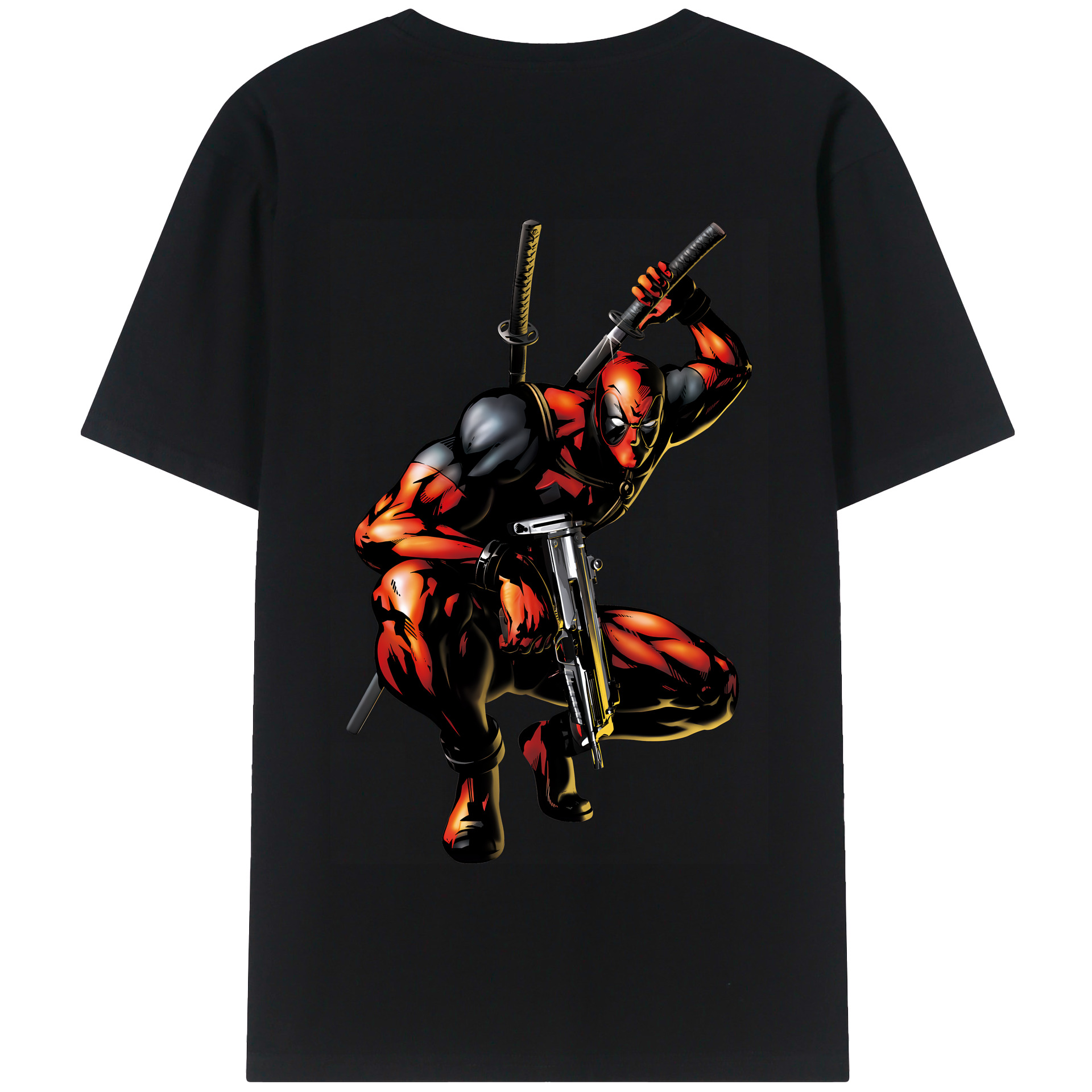 （画像用） Deadpool デッドプール 綿100％半袖Tシャツ（背面プリント）