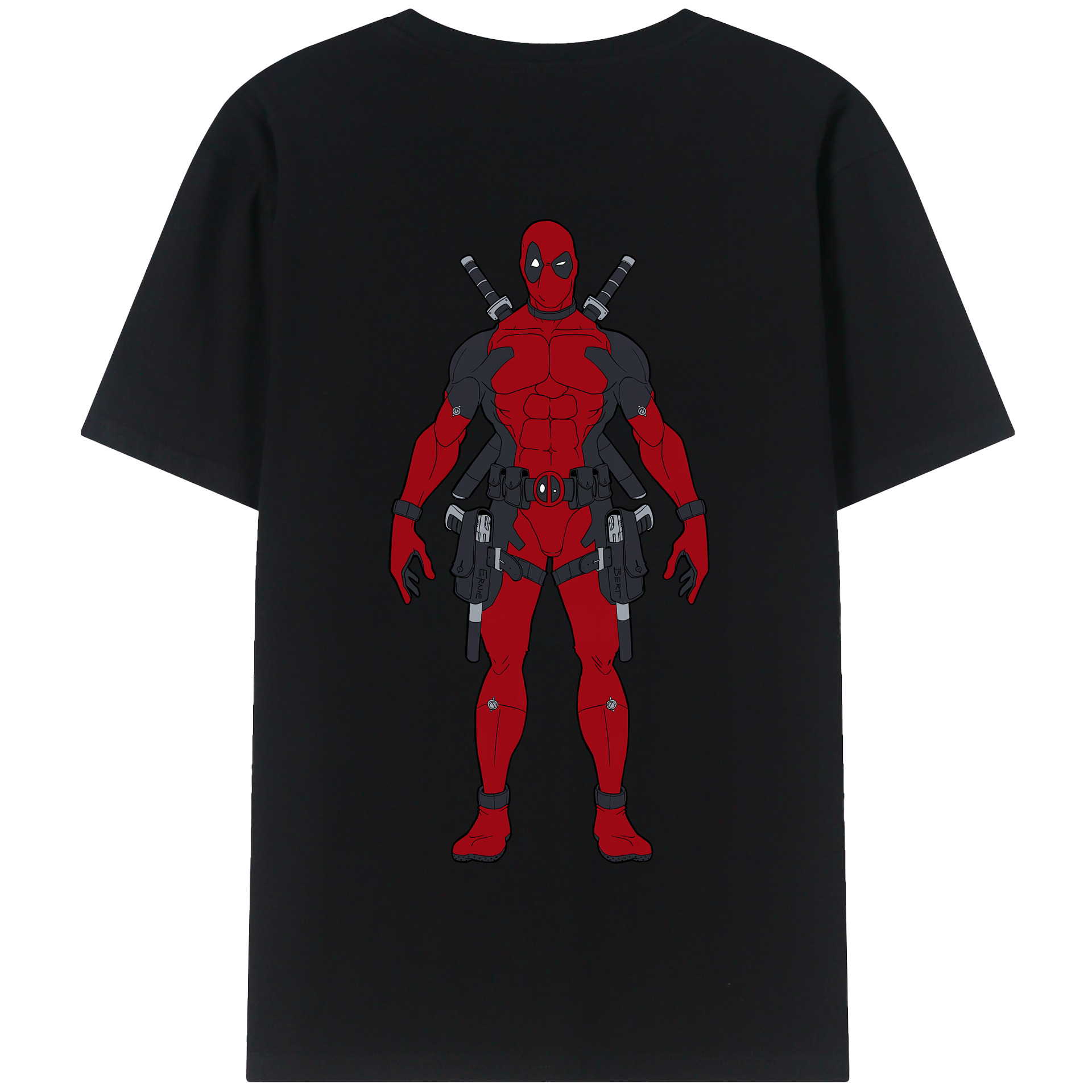 （画像用） Deadpool デッドプール 綿100％半袖Tシャツ（背面プリント）