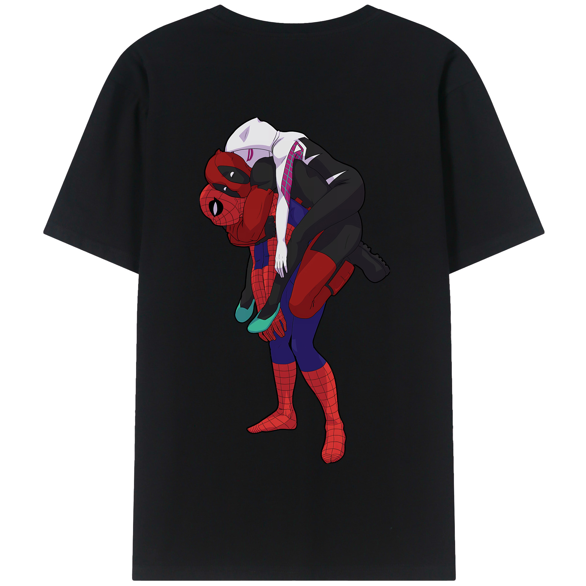 （画像用） Deadpool デッドプール 綿100％半袖Tシャツ（背面プリント）