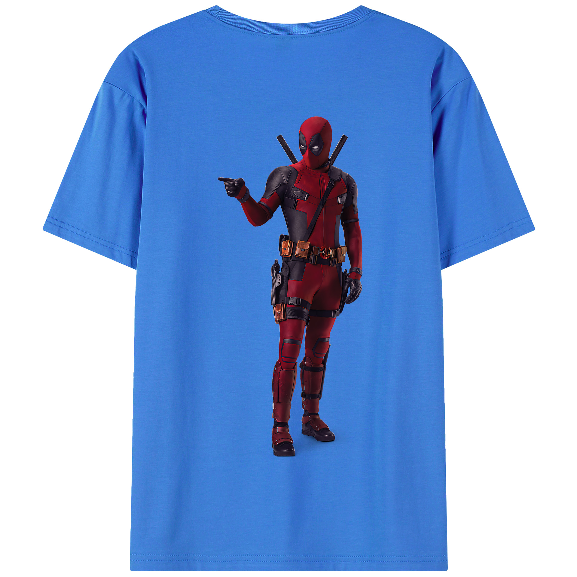 （画像用） Deadpool デッドプール 綿100％半袖Tシャツ（背面プリント）
