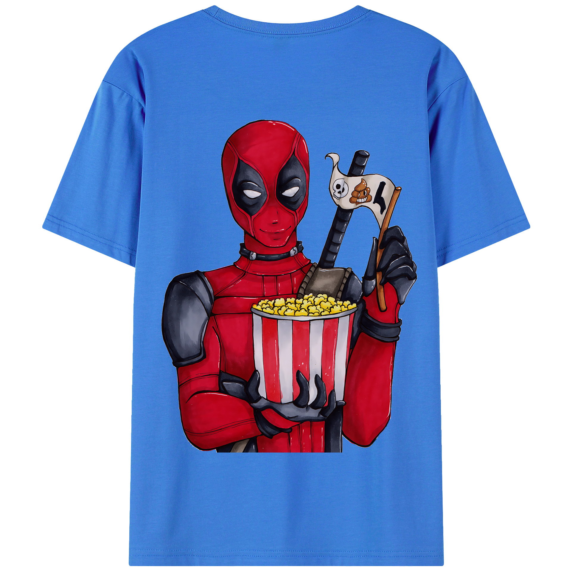 （画像用） Deadpool デッドプール 綿100％半袖Tシャツ（背面プリント）