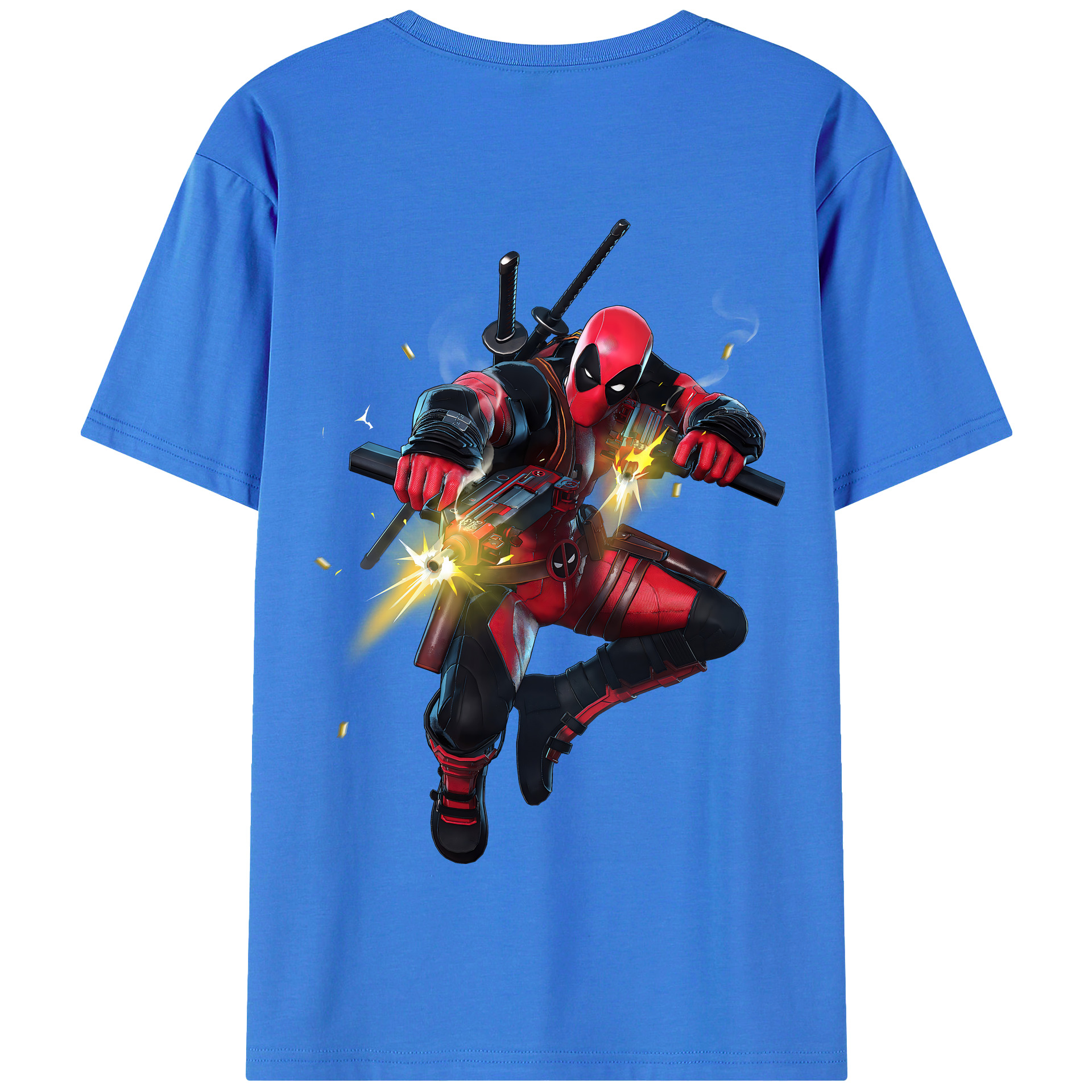 （画像用） Deadpool デッドプール 綿100％半袖Tシャツ（背面プリント）