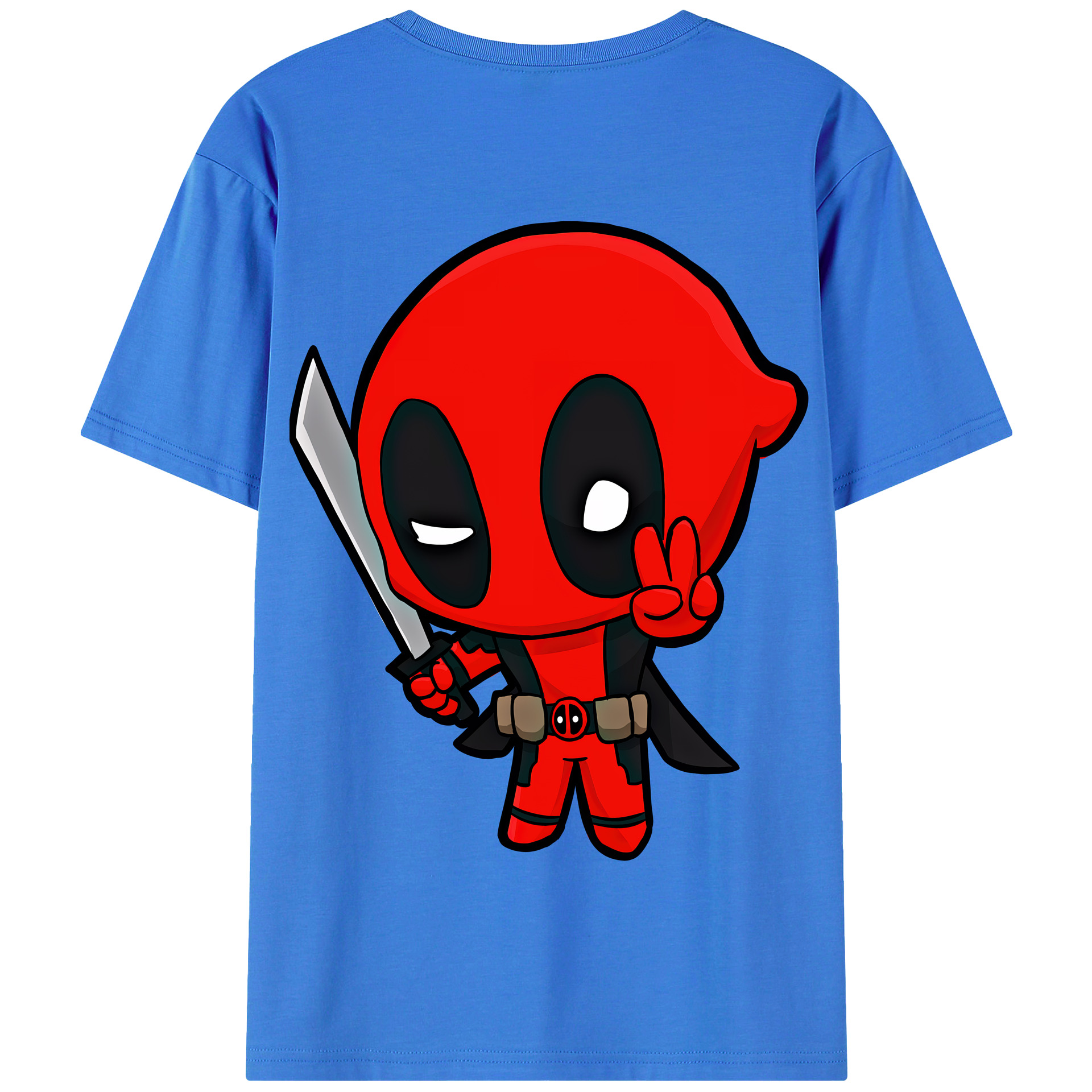 （画像用） Deadpool デッドプール 綿100％半袖Tシャツ（背面プリント）
