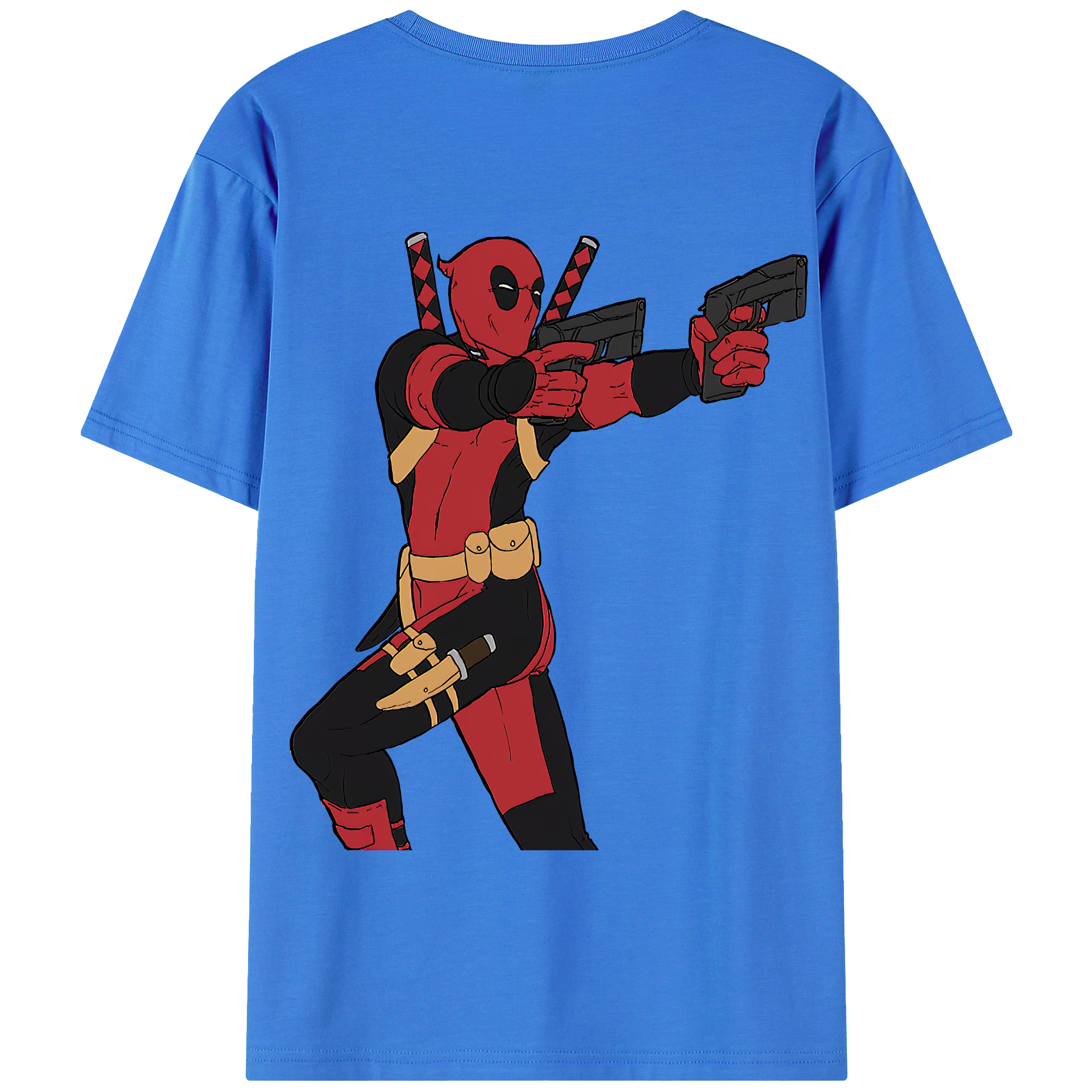 （画像用） Deadpool デッドプール 綿100％半袖Tシャツ（背面プリント）